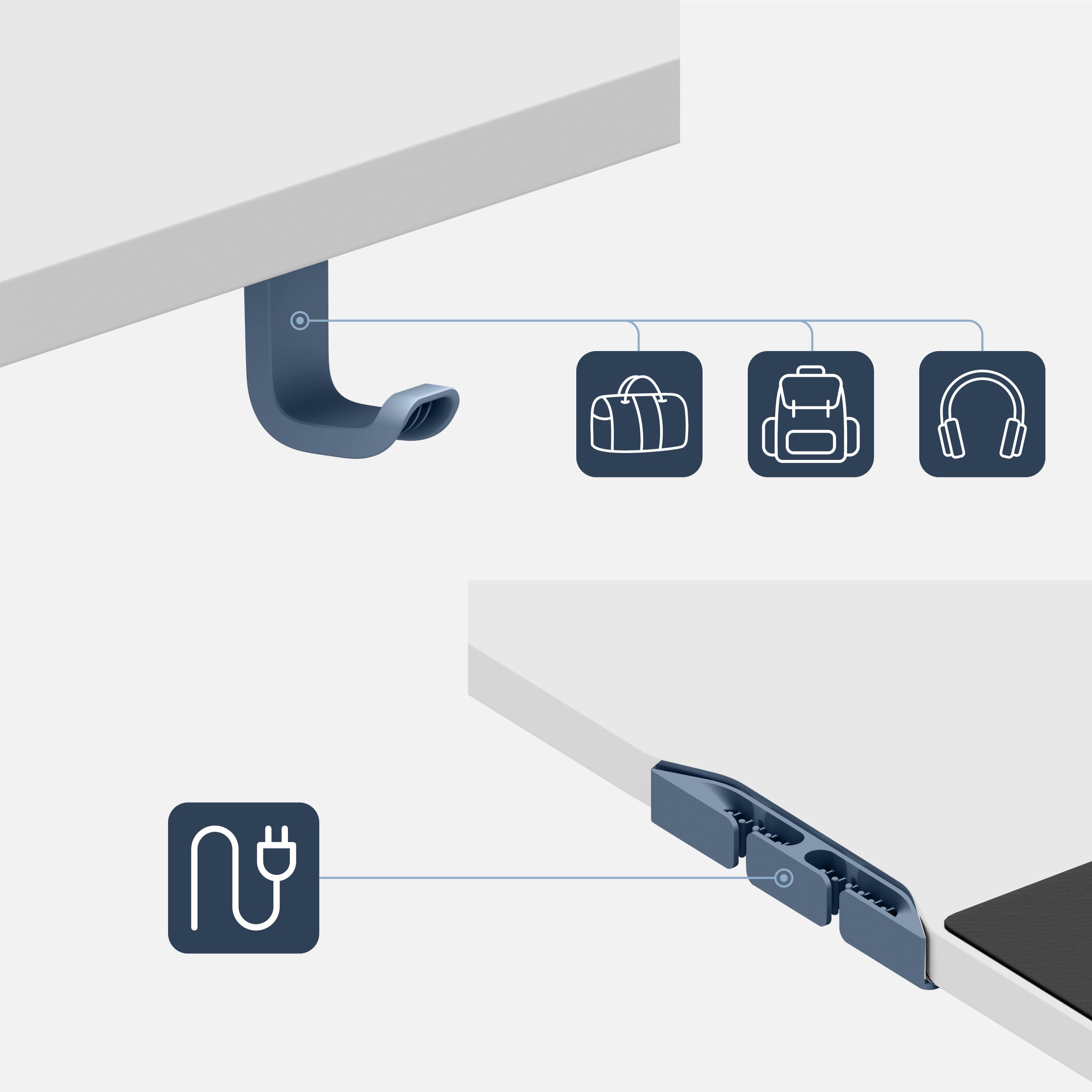 Birou electric Mark Adler Leader 9.3 White 160 cm