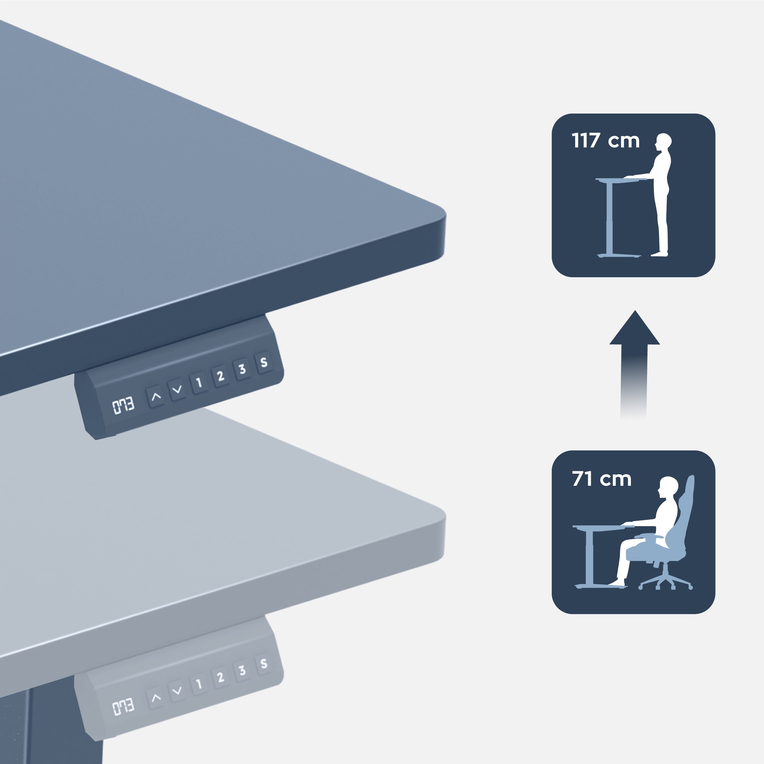 Birou electric Mark Adler Leader 9.3 White 160 cm