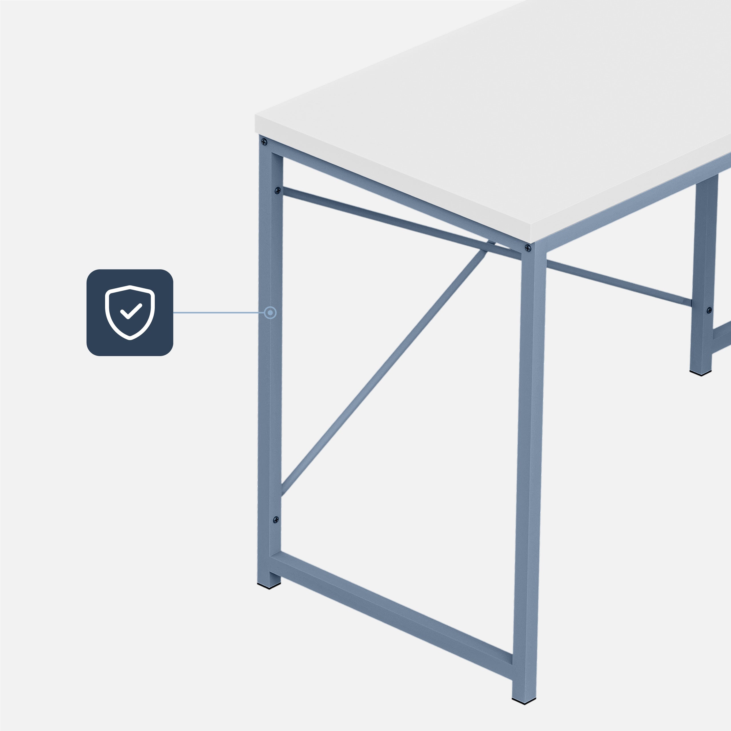 Birou de colț cu rafturi Mark Adler Leader 5.9 Alb 145 cm