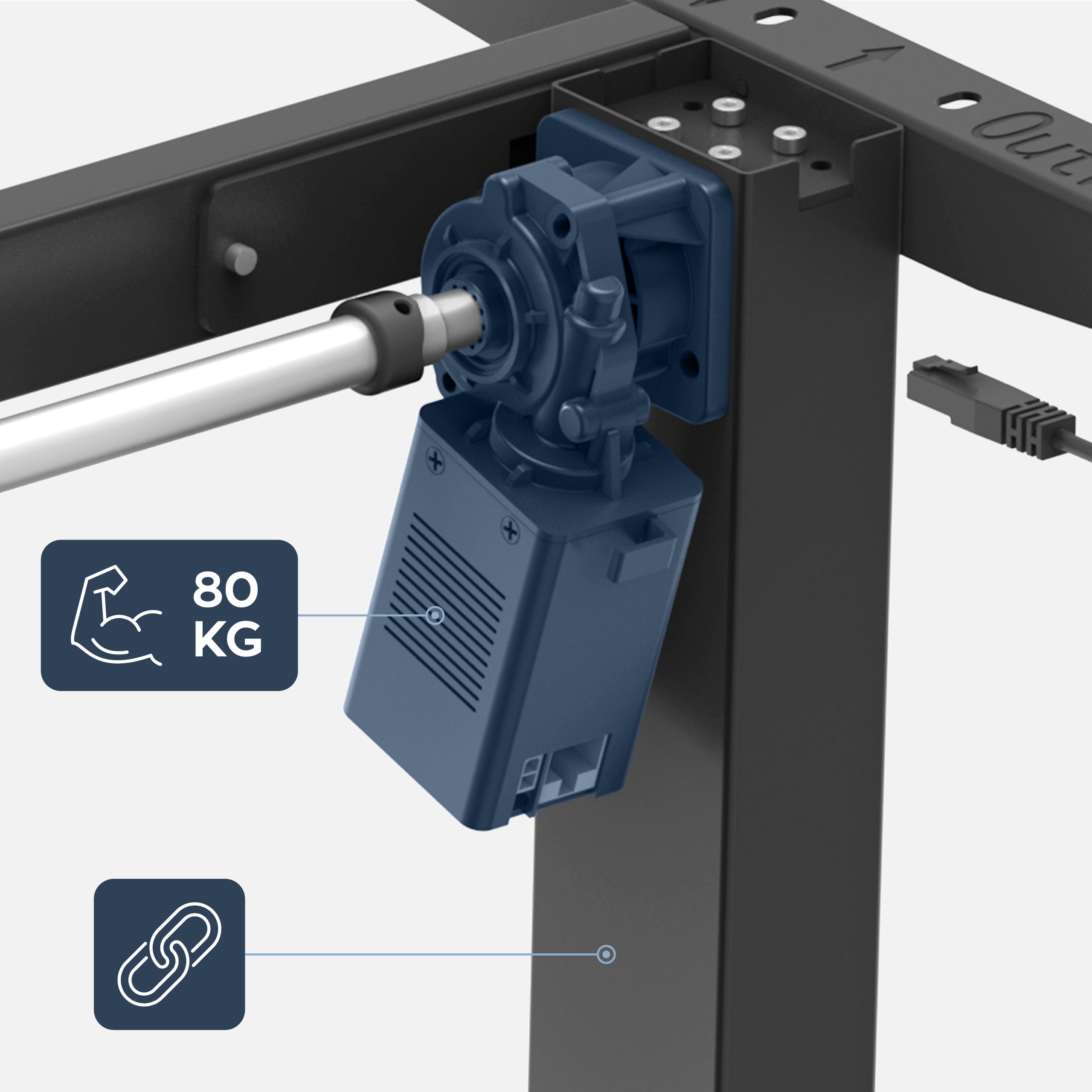 Suport electric de birou Mark Adler Xeno 2.1 alb