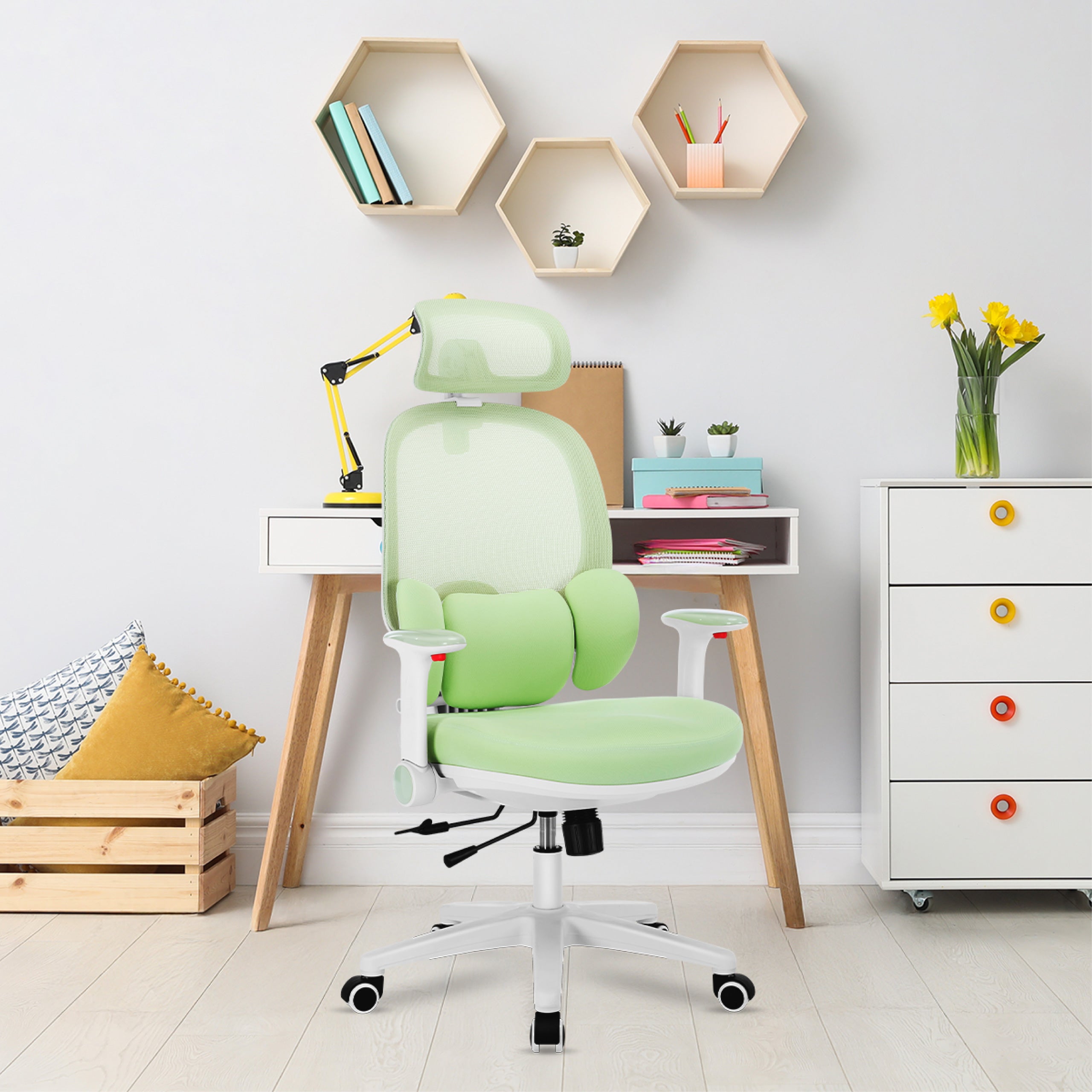 Scaun de birou ergonomic pentru copii Mark Adler Junior 6.3 Green