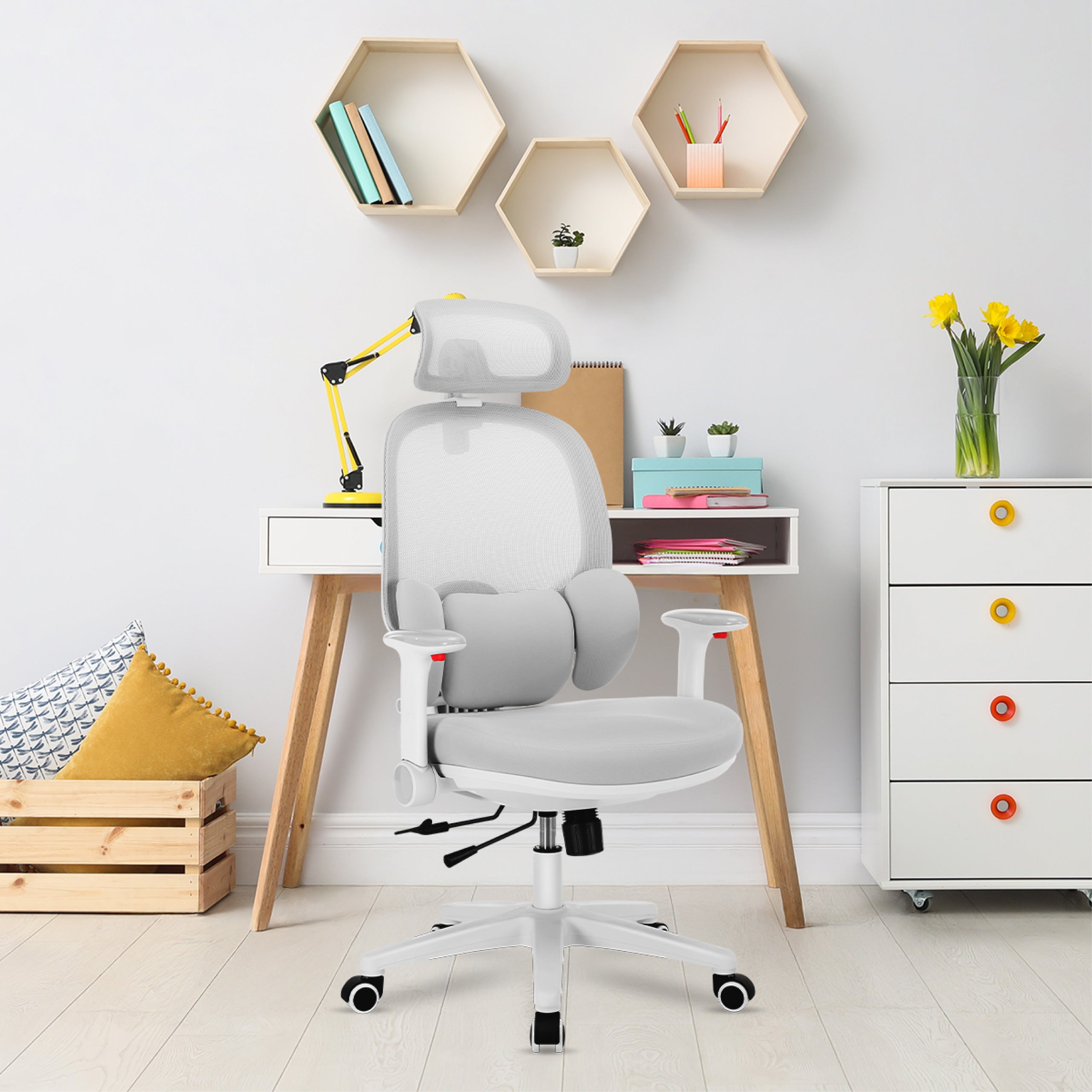 Scaun de birou ergonomic pentru copii Mark Adler Junior 6.3 Grey