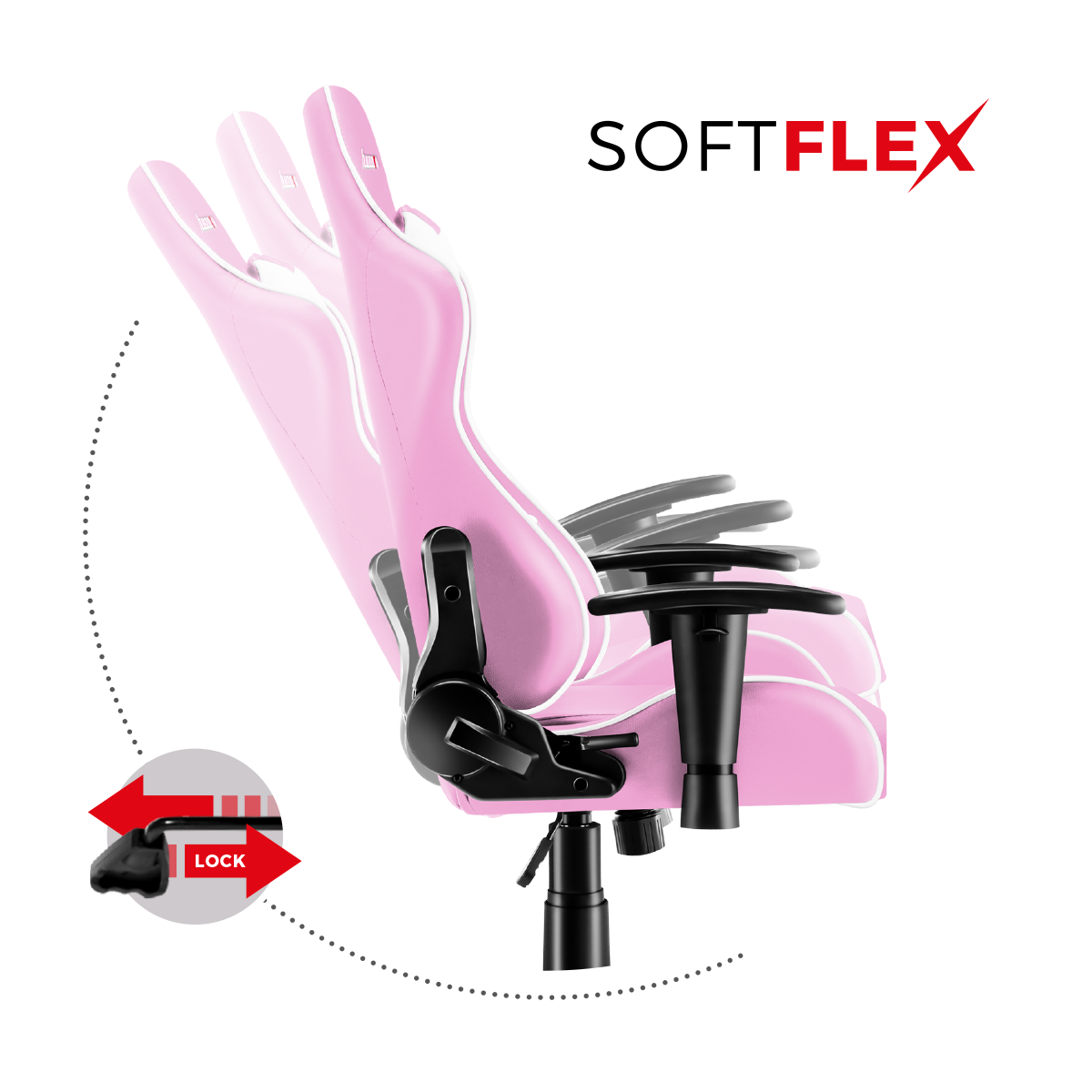 Scaun de gaming pentru copii Huzaro RANGER 6.0 Pink