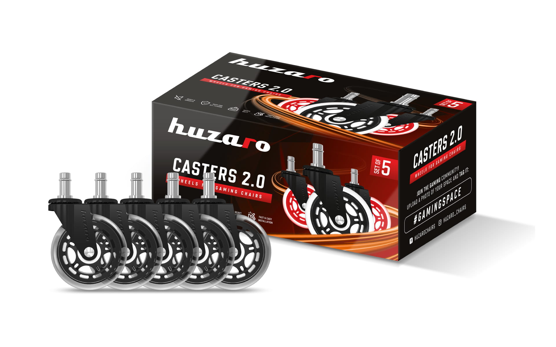 Rotițe 2.0 Rotițe negre pentru scaun