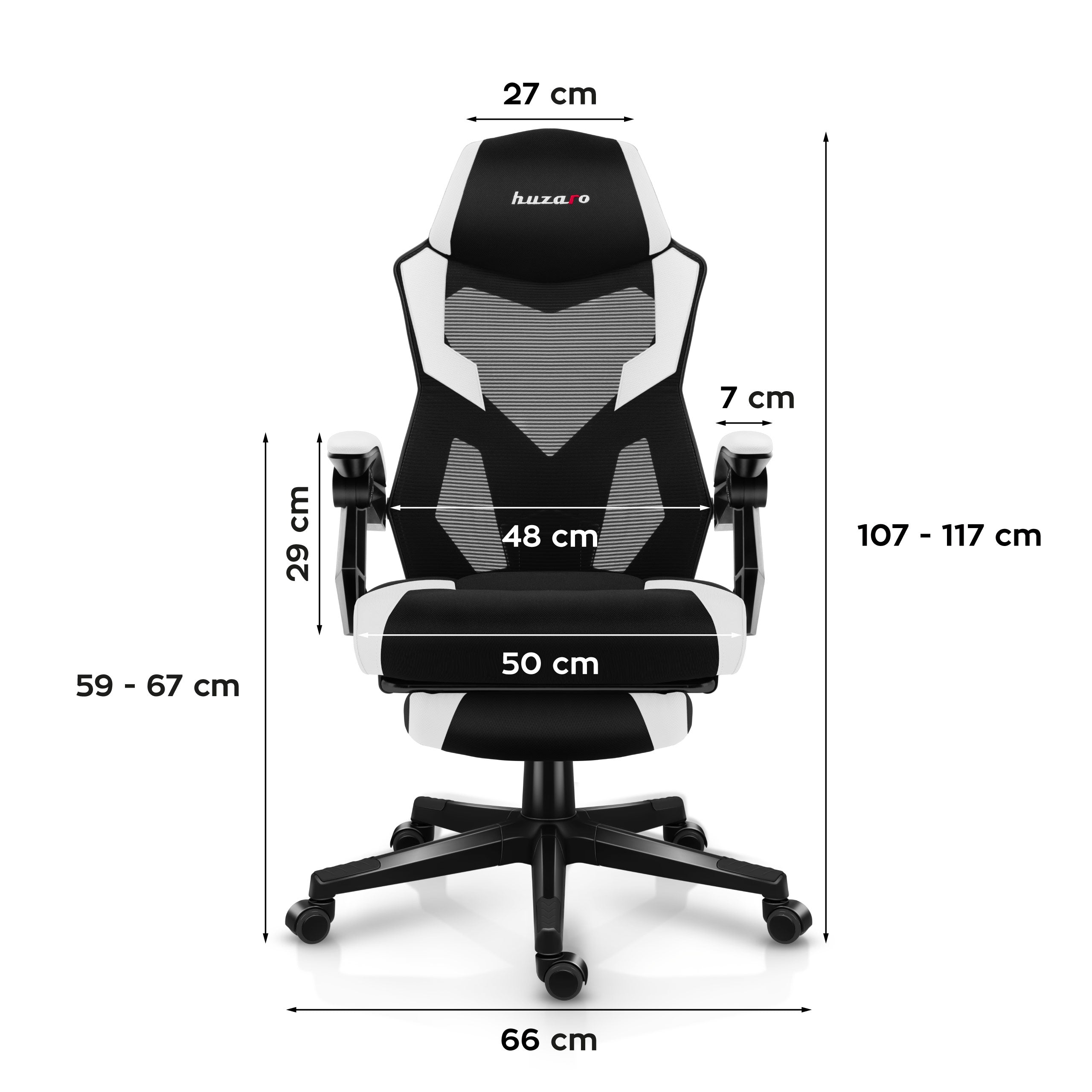 Scaun de gaming Huzaro Combat 3.1 White