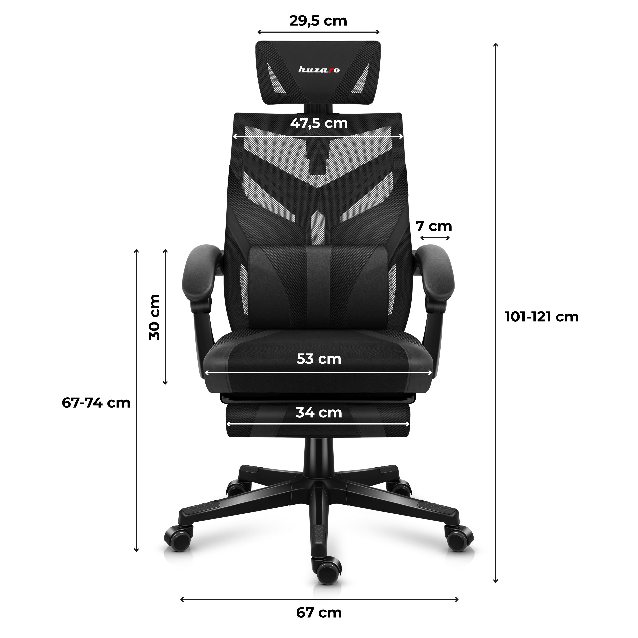 Scaun de gaming HUZARO COMBAT 5.0 Negru