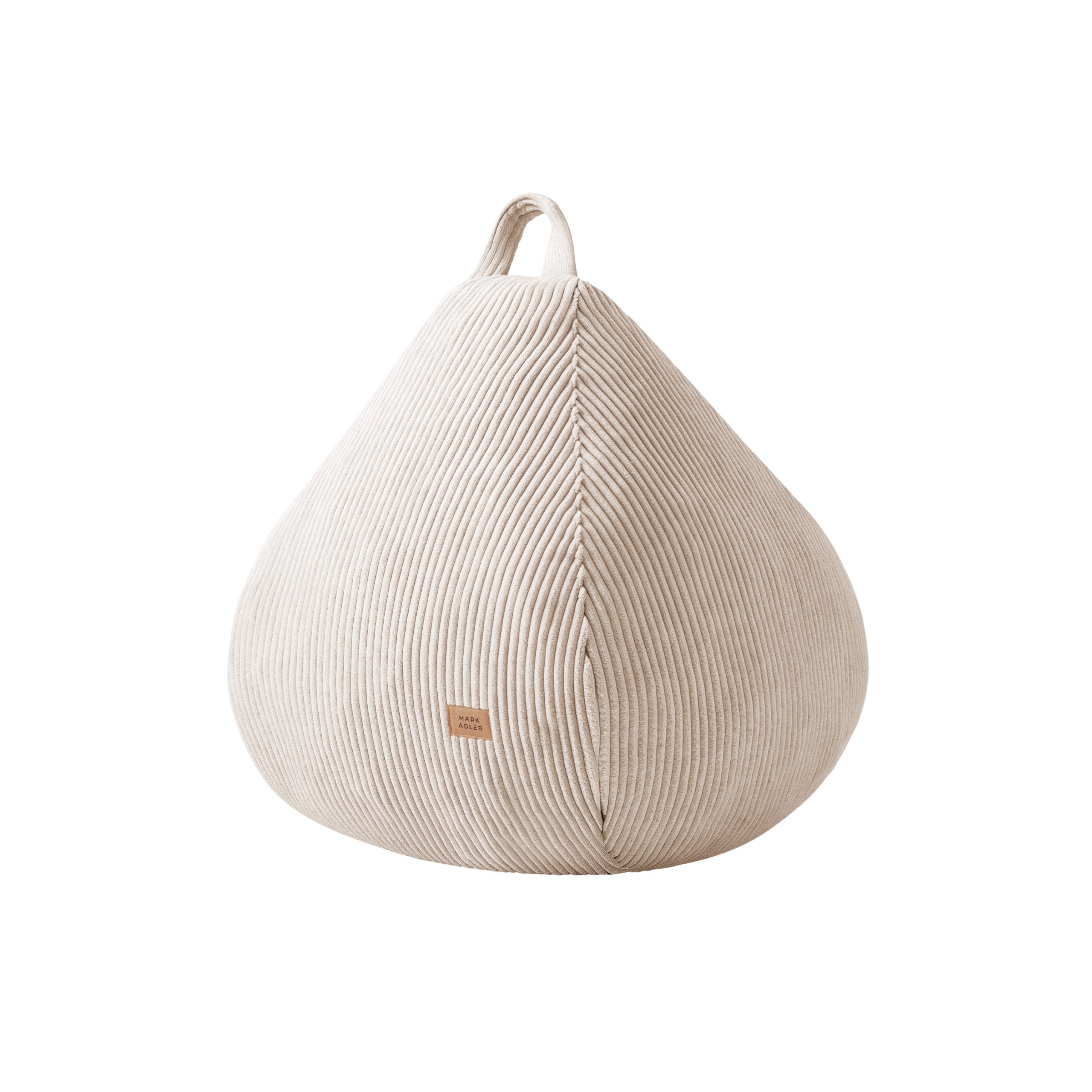 Fotoliu puf din catifea raiată bej Mark Adler Comfy 1.0 Beige