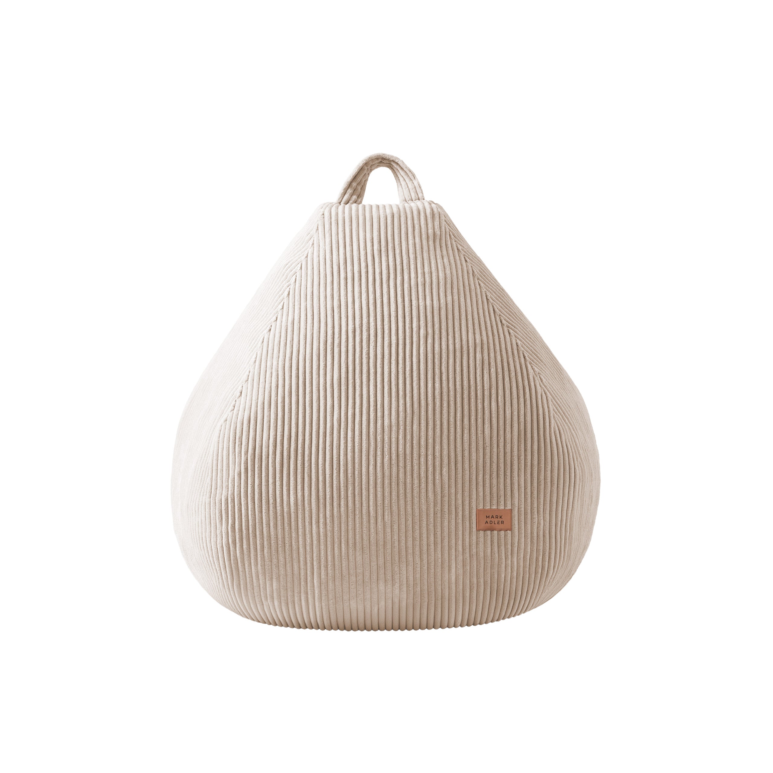 Fotoliu puf din catifea raiată bej Mark Adler Comfy 1.0 Beige