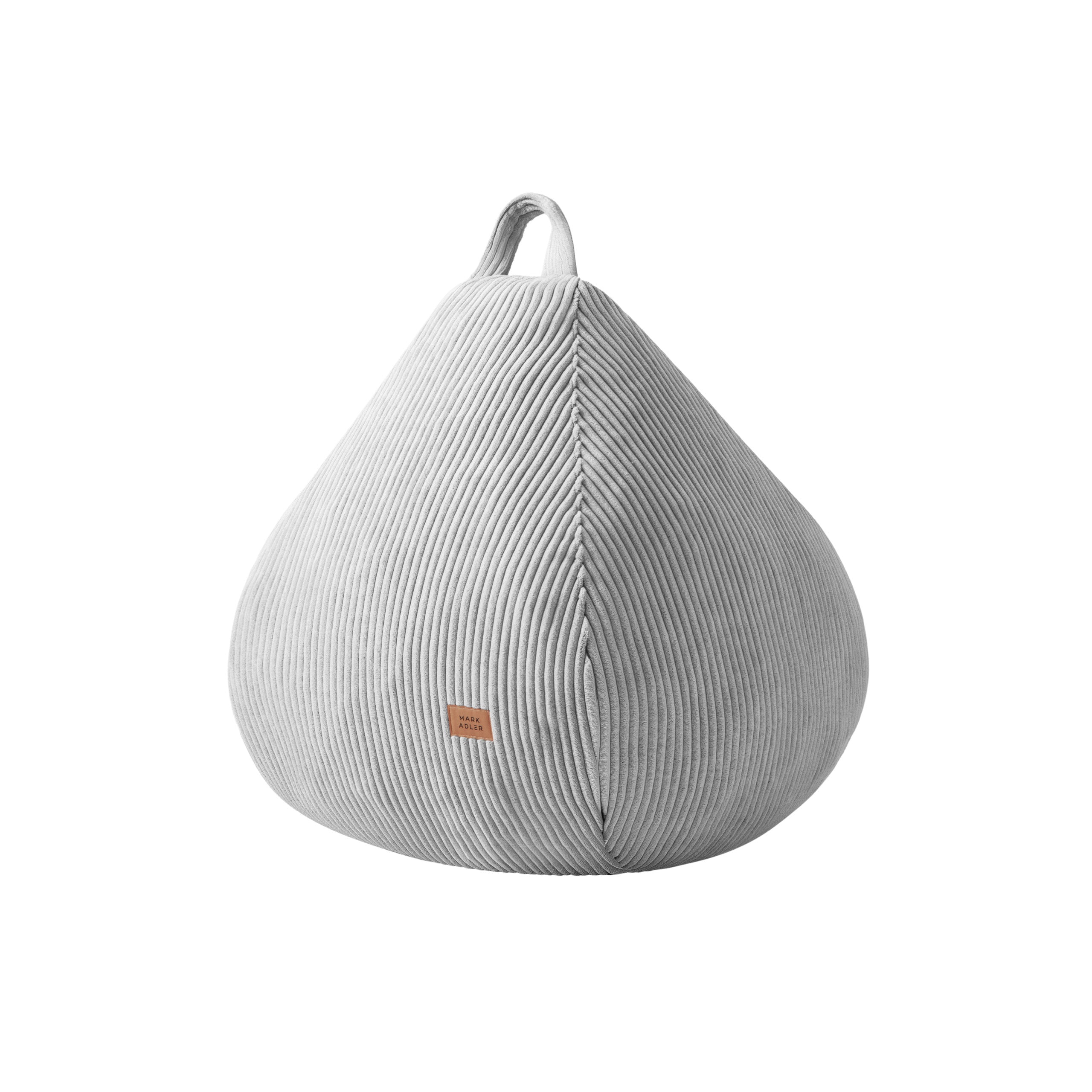 Fotoliu puf din catifea raiată gri Mark Adler Comfy 1.0 Grey