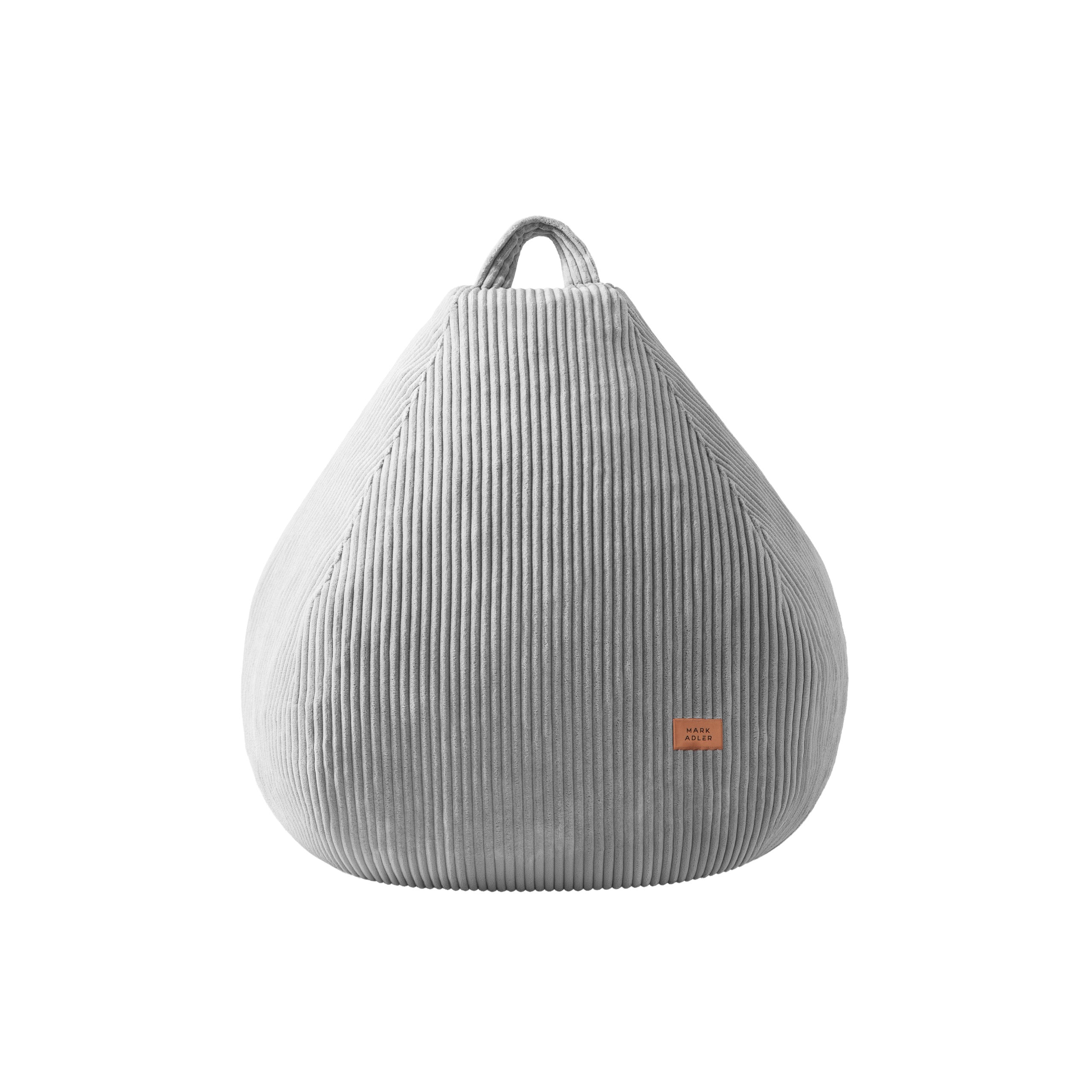Fotoliu puf din catifea raiată gri Mark Adler Comfy 1.0 Grey