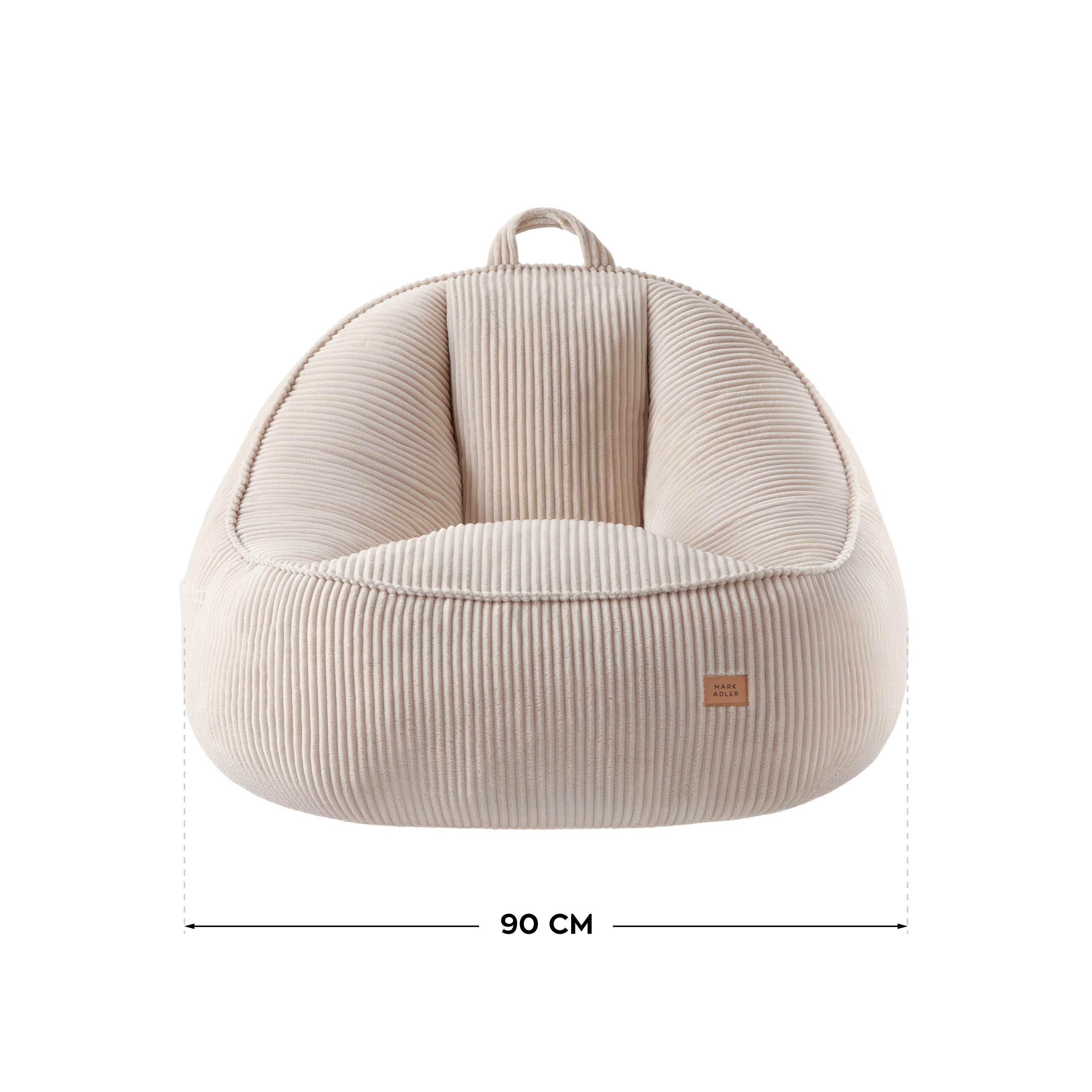 Fotoliu puf cu spătar din raiat Mark Adler Comfy 4.0 Beige