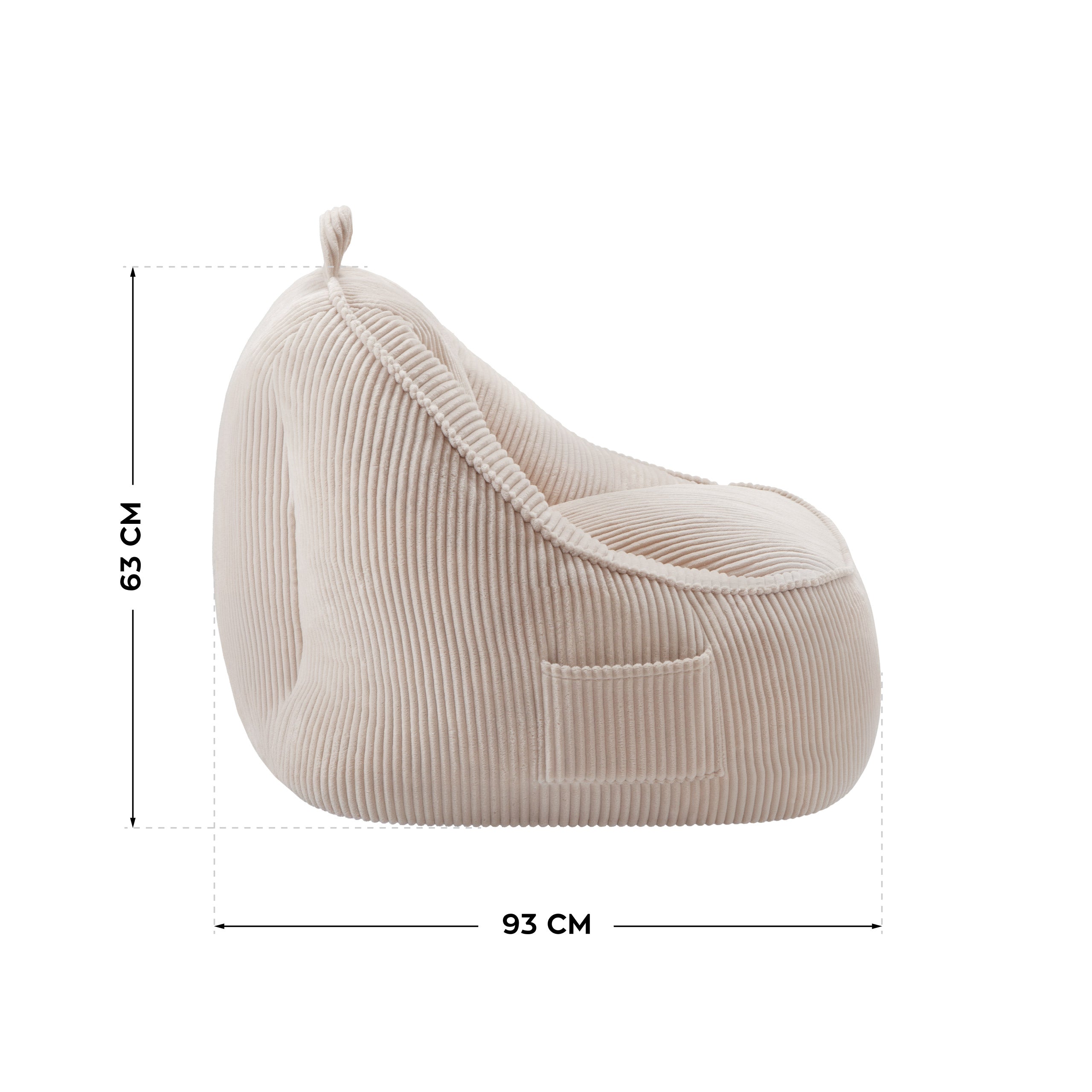 Fotoliu puf cu spătar din raiat Mark Adler Comfy 4.0 Beige