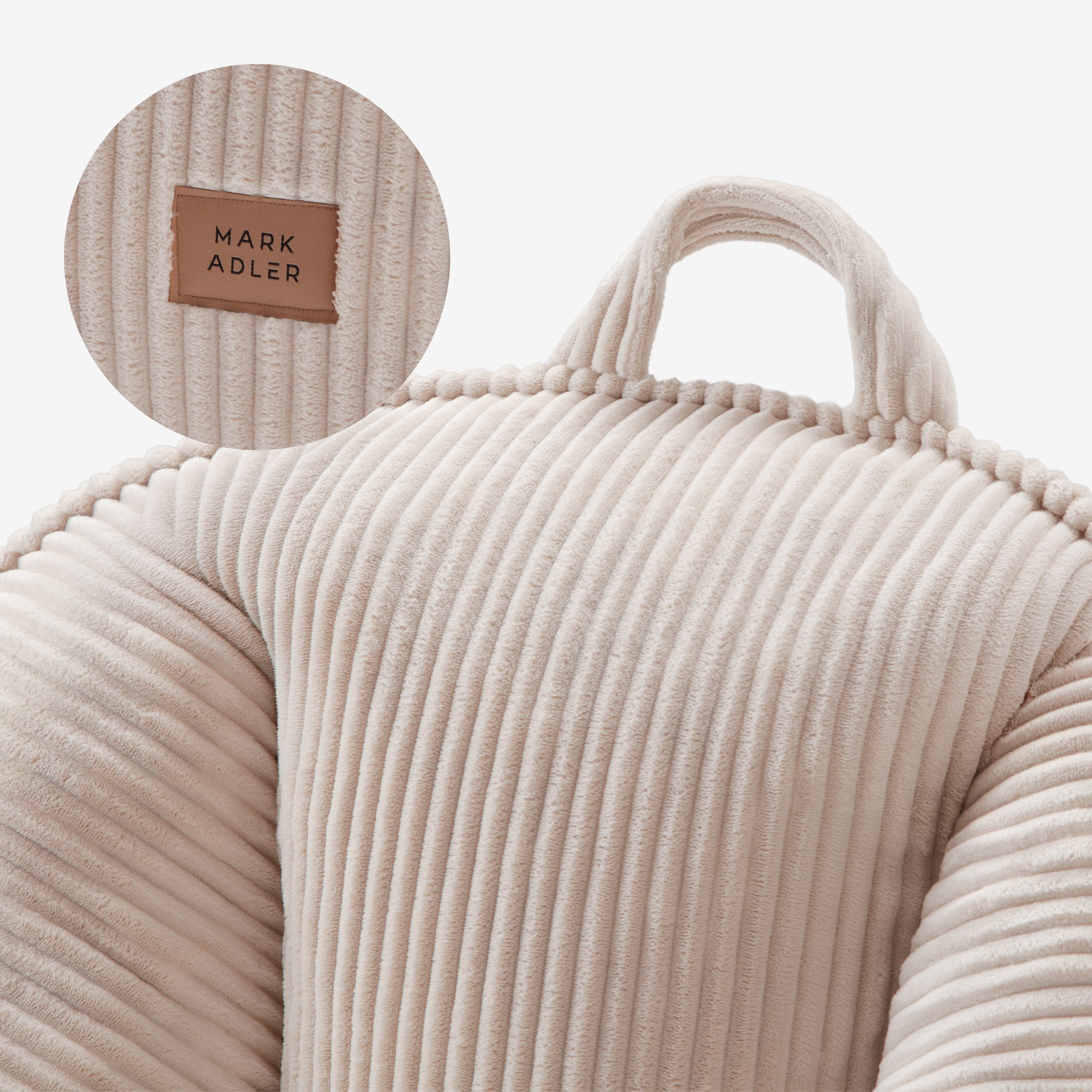 Fotoliu puf cu spătar din raiat Mark Adler Comfy 4.0 Beige