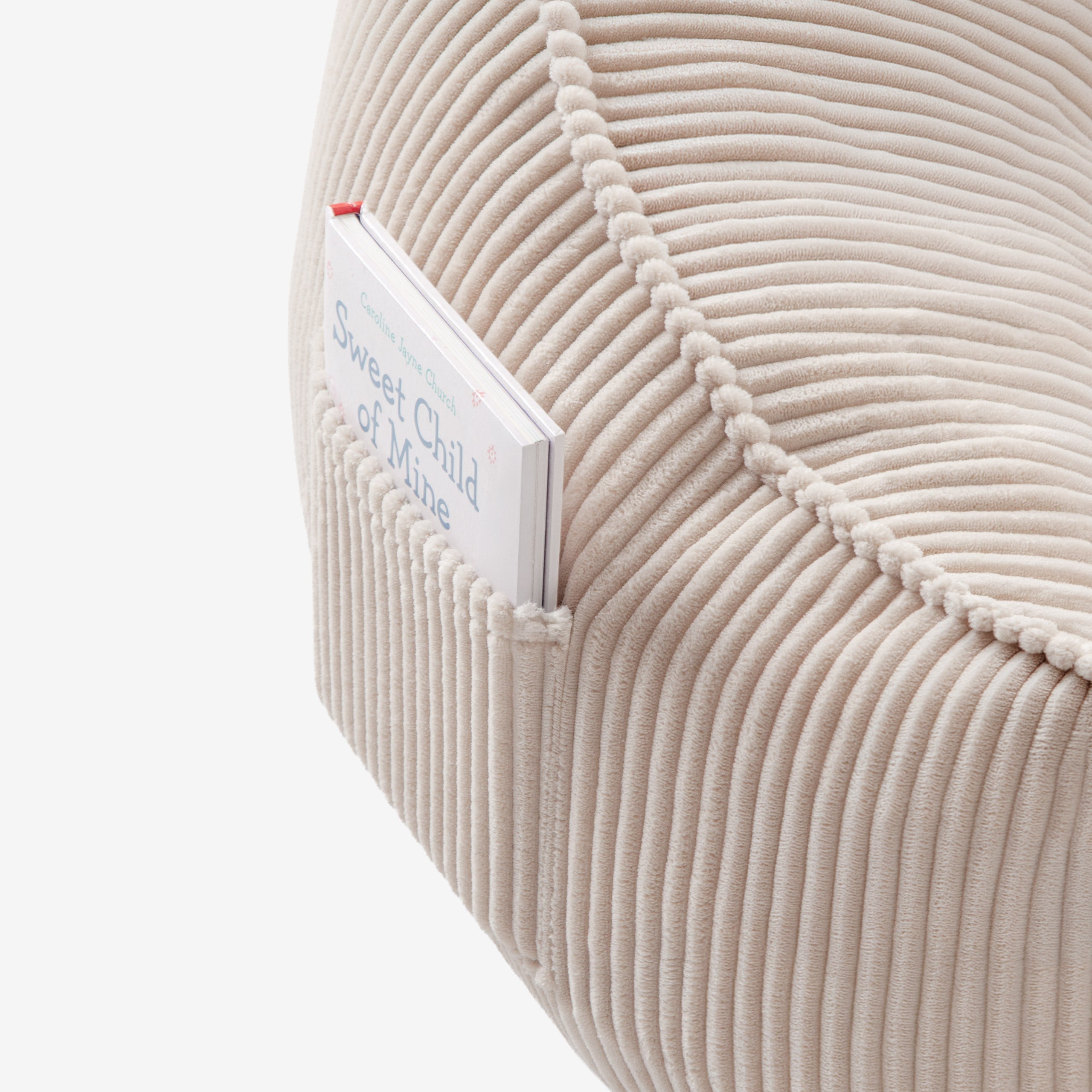 Fotoliu puf cu spătar din raiat Mark Adler Comfy 4.0 Beige