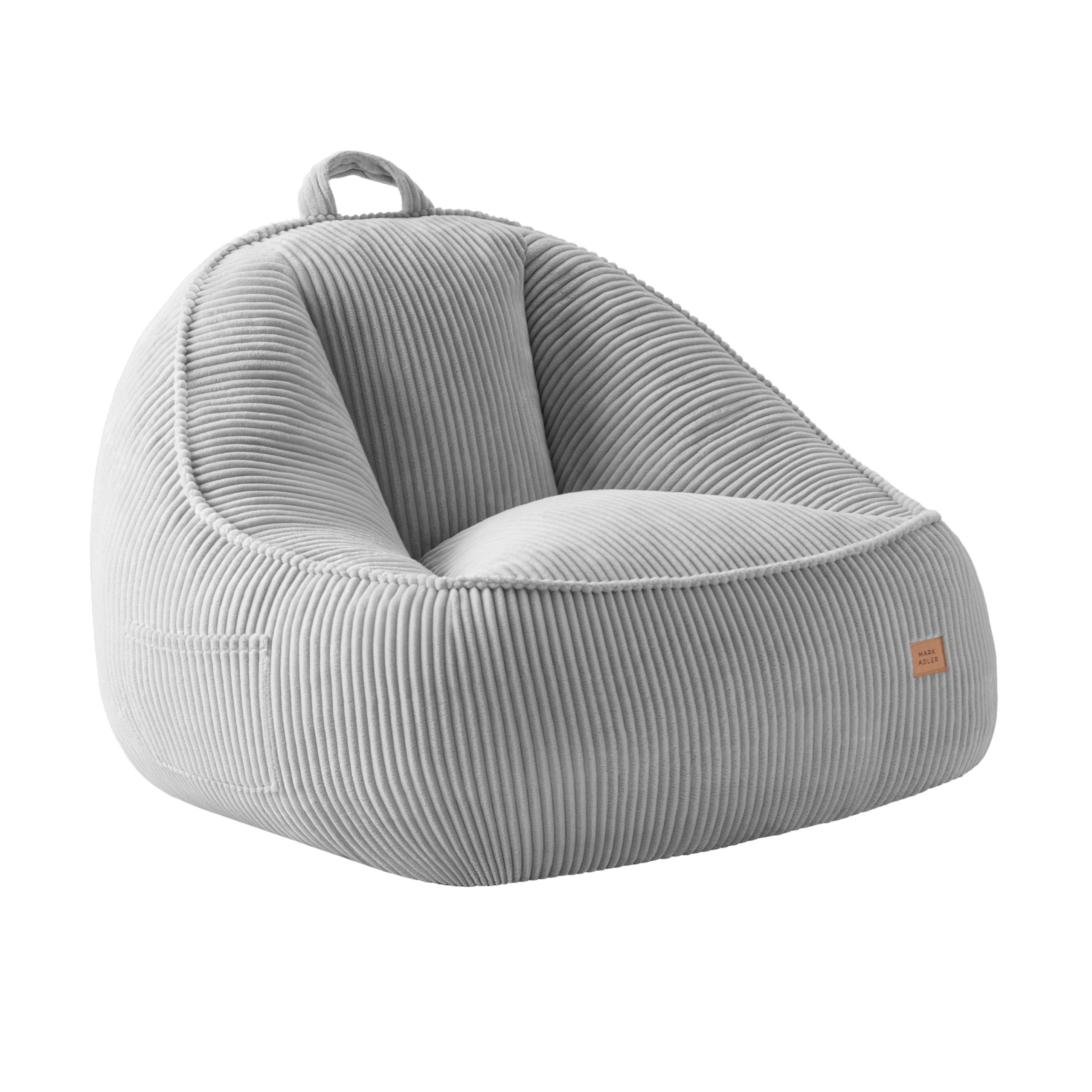 Fotoliu puf cu spătar din raiat Mark Adler Comfy 4.0 Grey