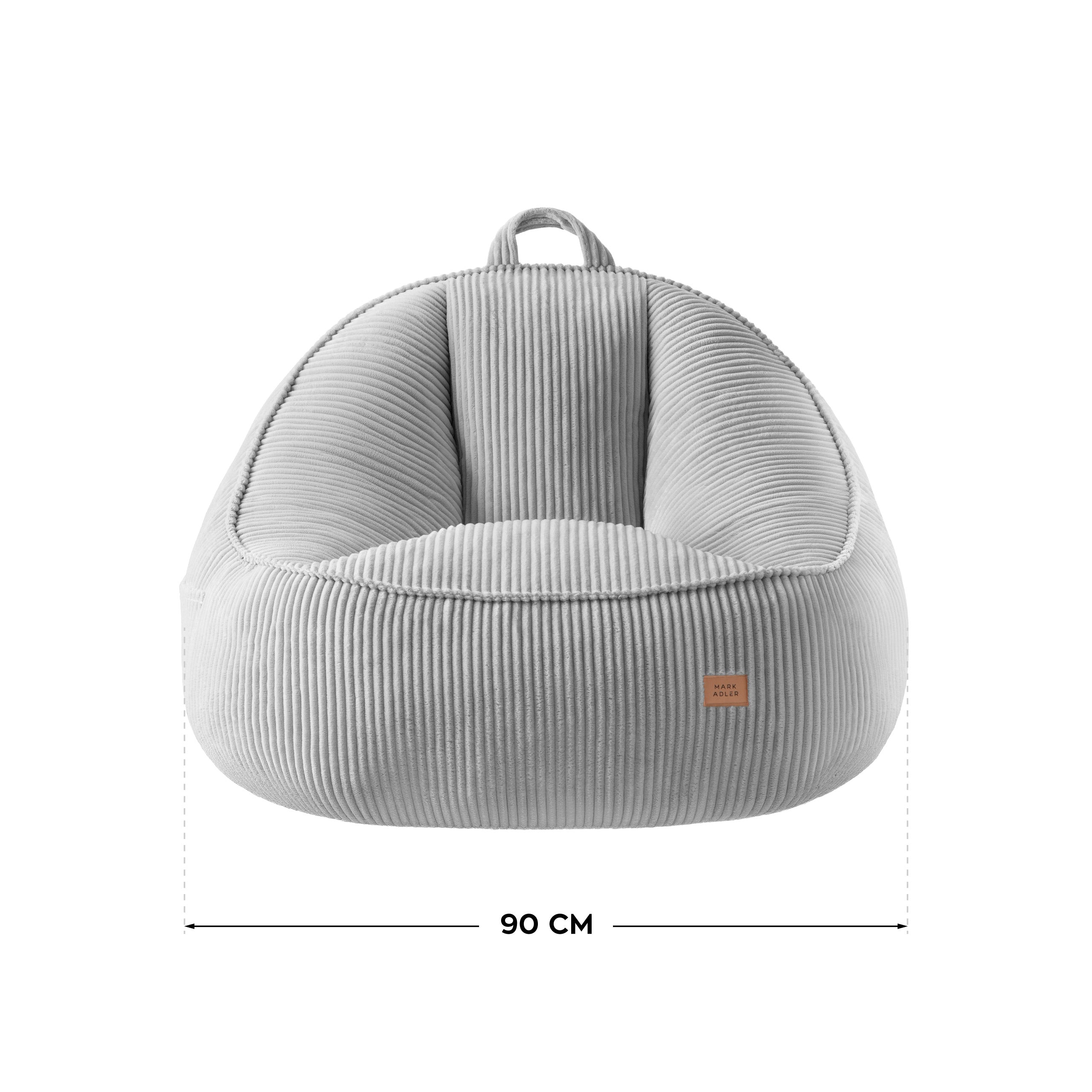 Fotoliu puf cu spătar din raiat Mark Adler Comfy 4.0 Grey
