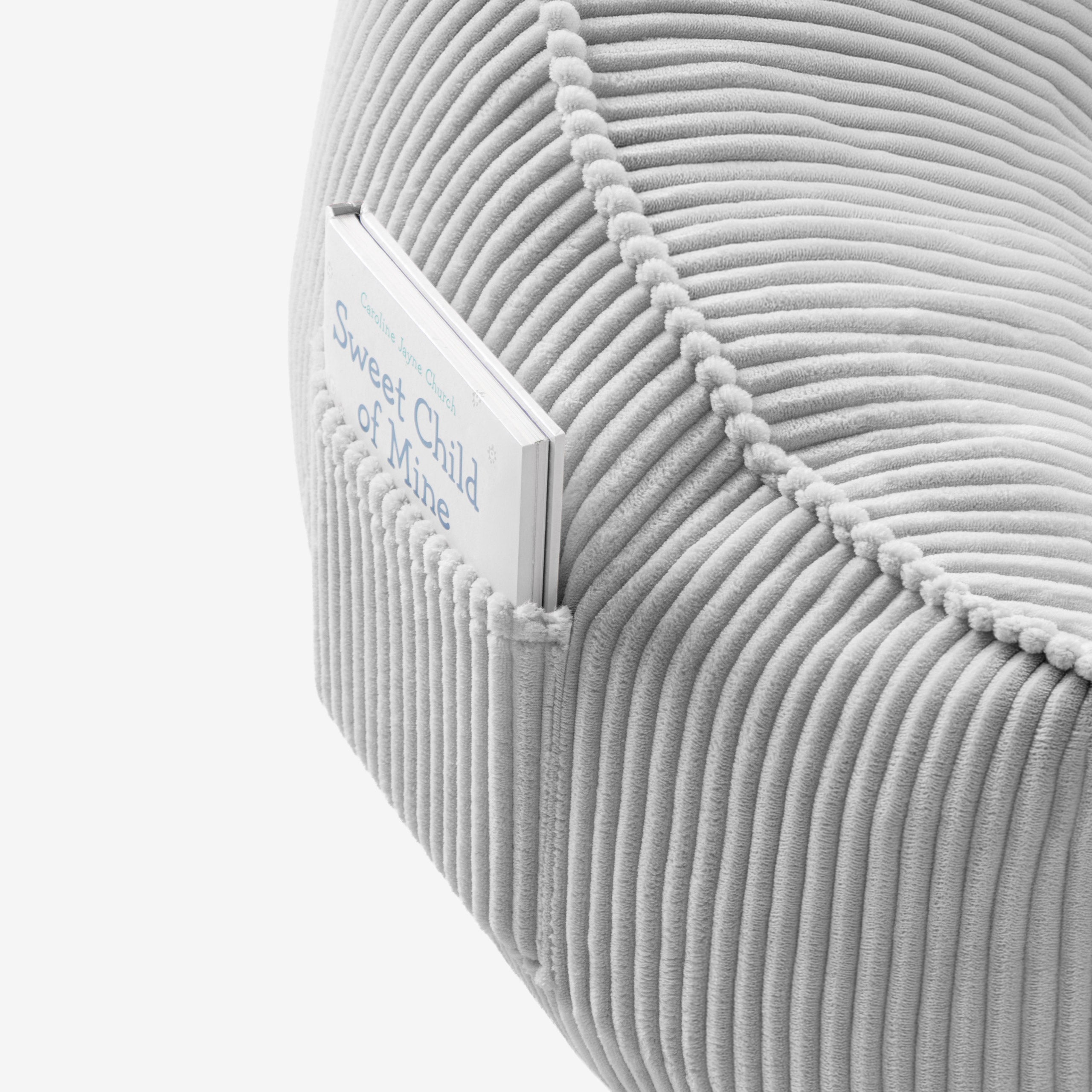 Fotoliu puf cu spătar din raiat Mark Adler Comfy 4.0 Grey