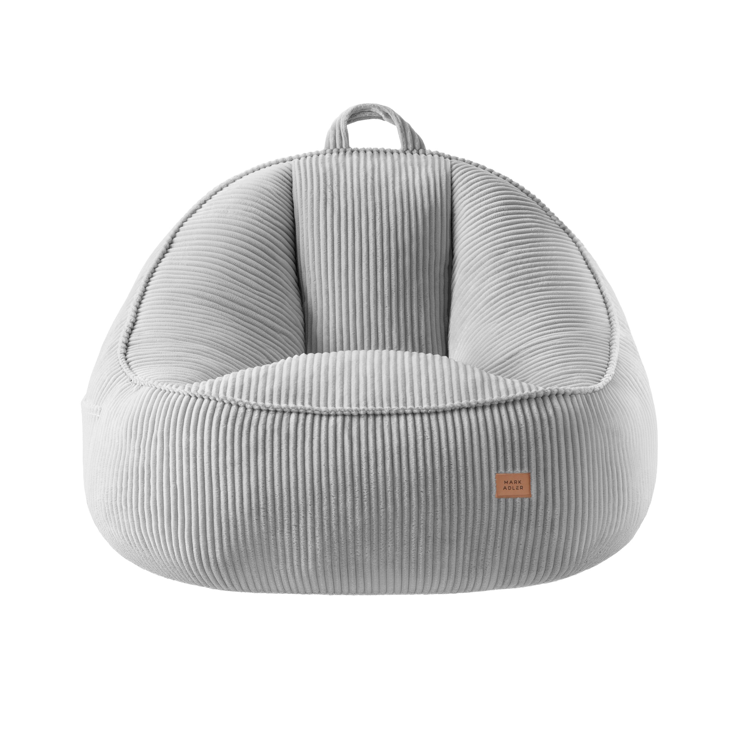 Fotoliu puf cu spătar din raiat Mark Adler Comfy 4.0 Grey