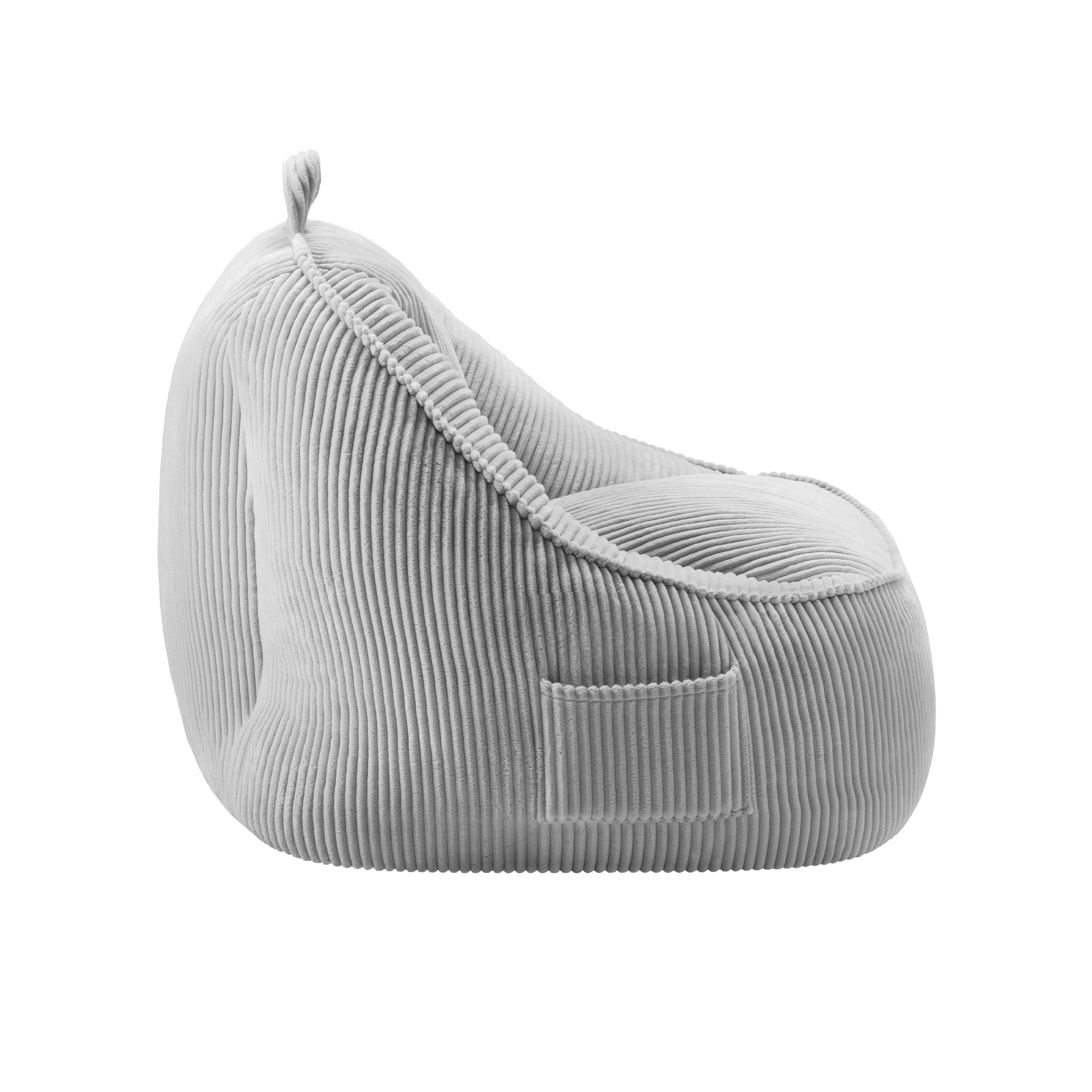 Fotoliu puf cu spătar din raiat Mark Adler Comfy 4.0 Grey