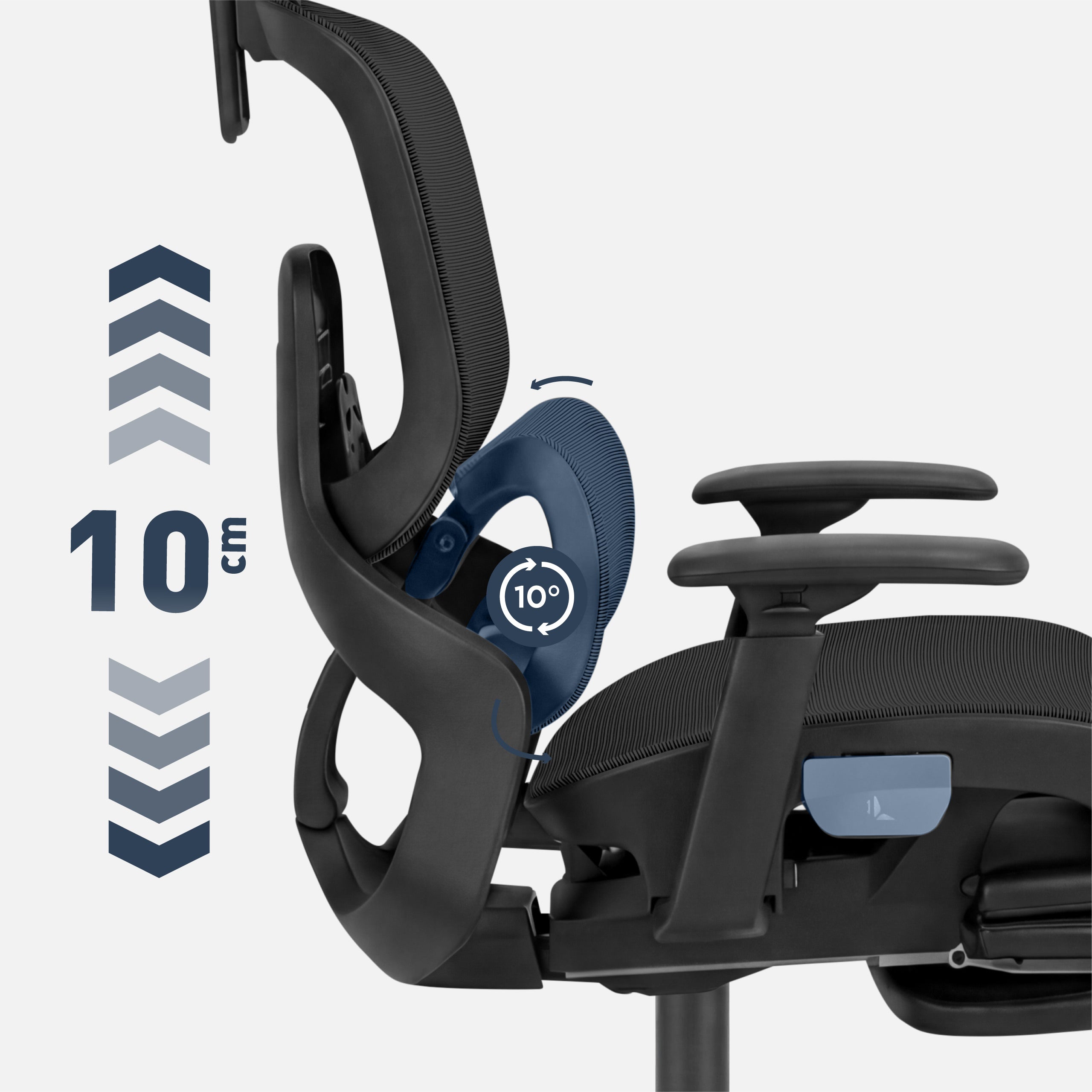 Scaun Ergonomic cu Suport pentru Picioare Mark Adler Expert 9.3 Black