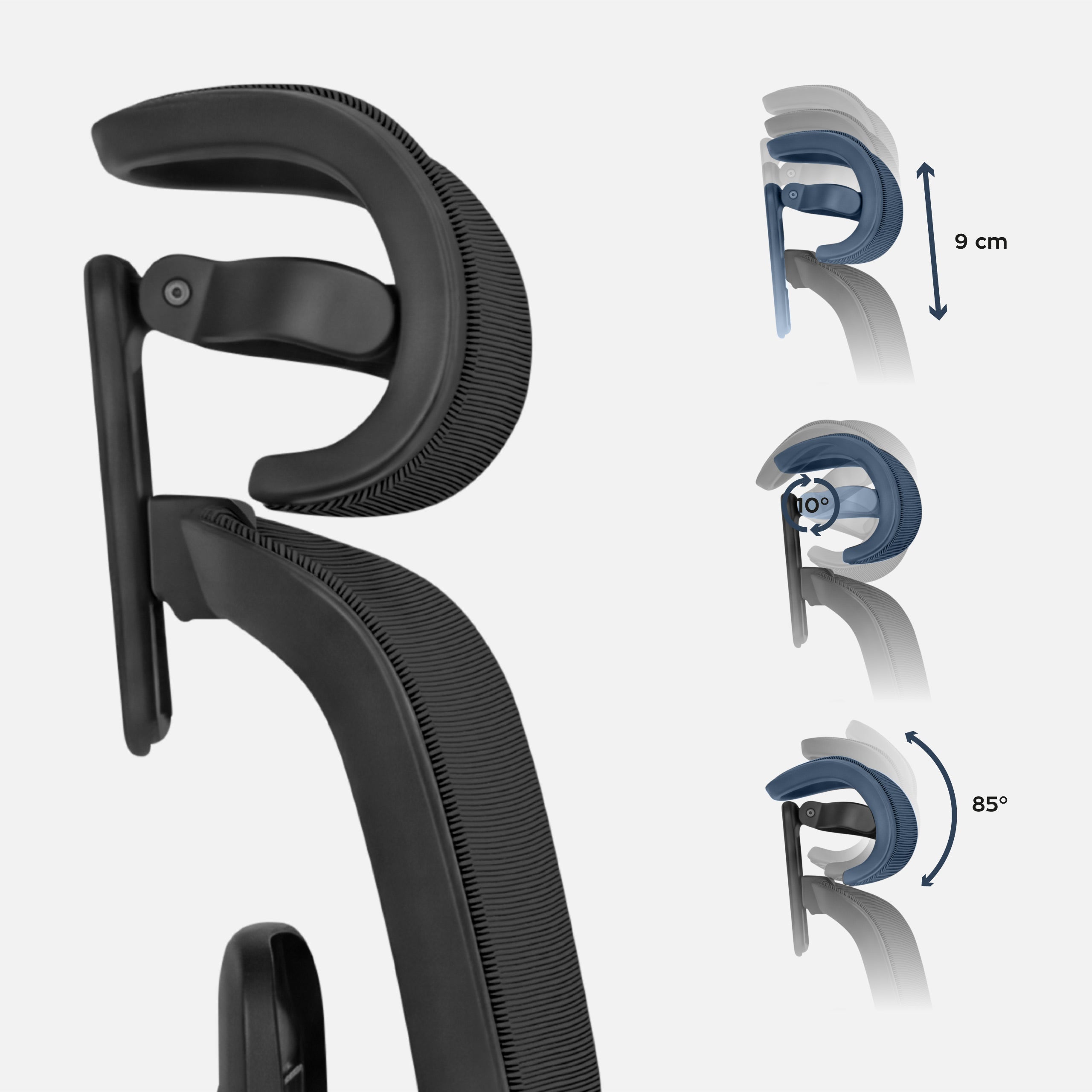 Scaun Ergonomic cu Suport pentru Picioare Mark Adler Expert 9.3 Black