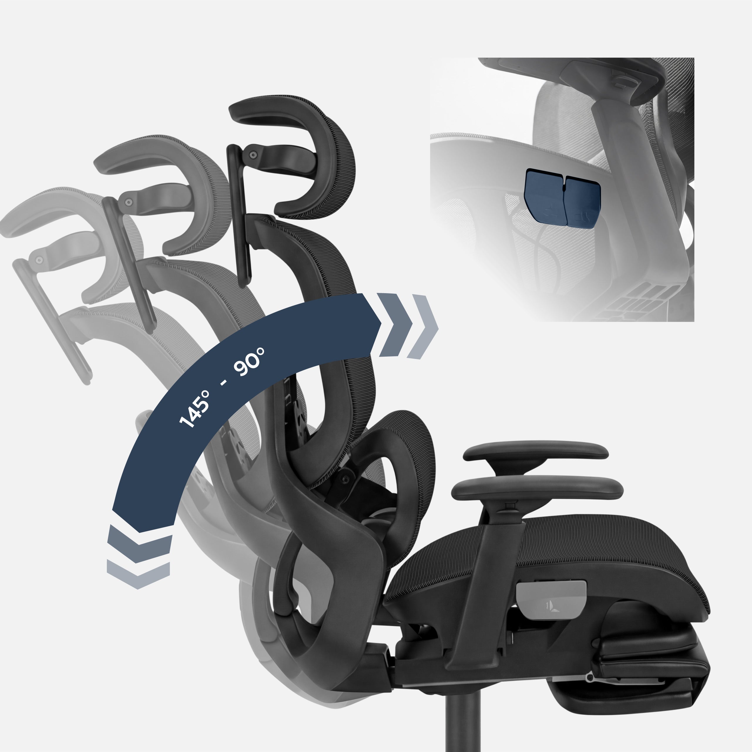 Scaun Ergonomic cu Suport pentru Picioare Mark Adler Expert 9.3 Black