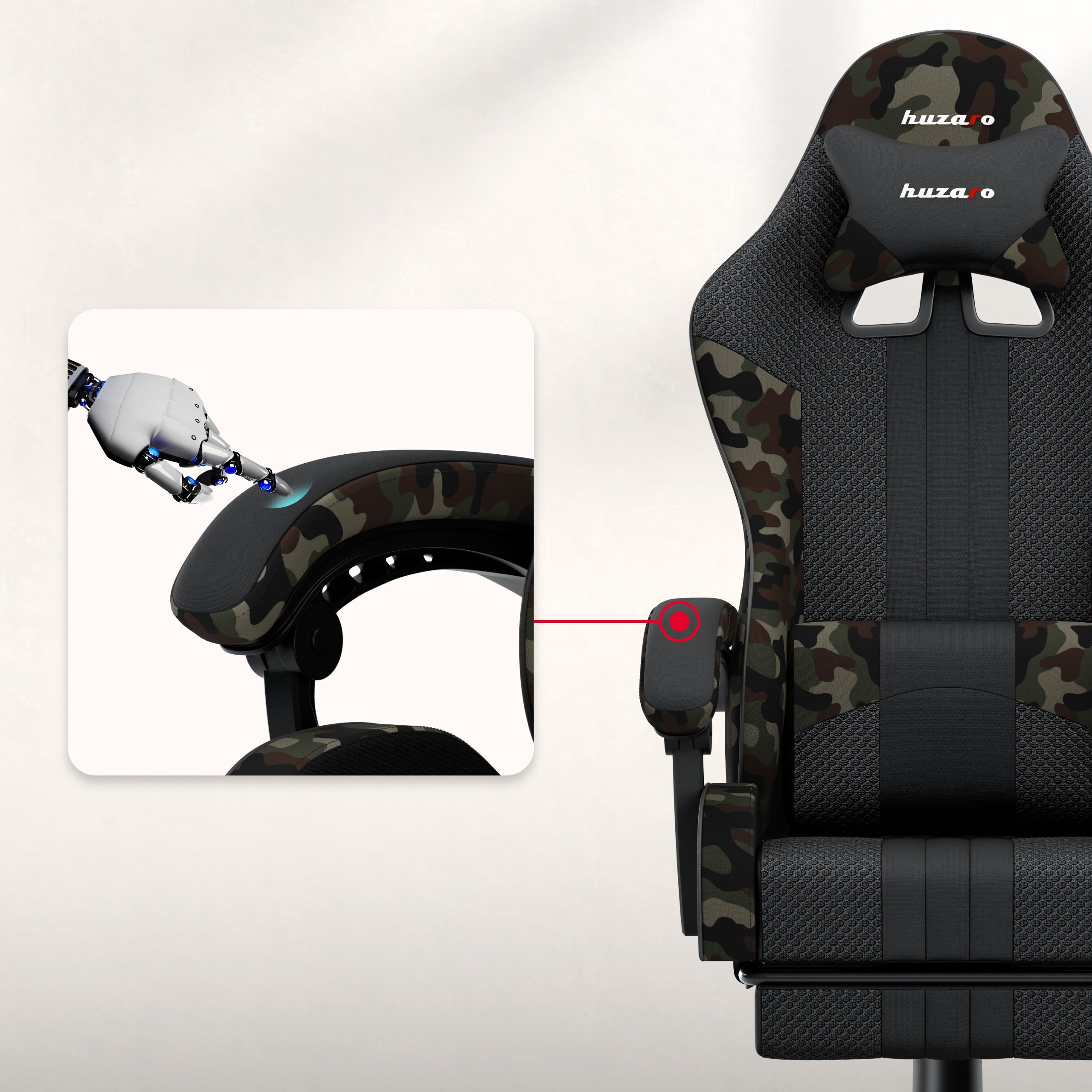 Scaun de gaming Huzaro Force 4.7 Camo Mesh