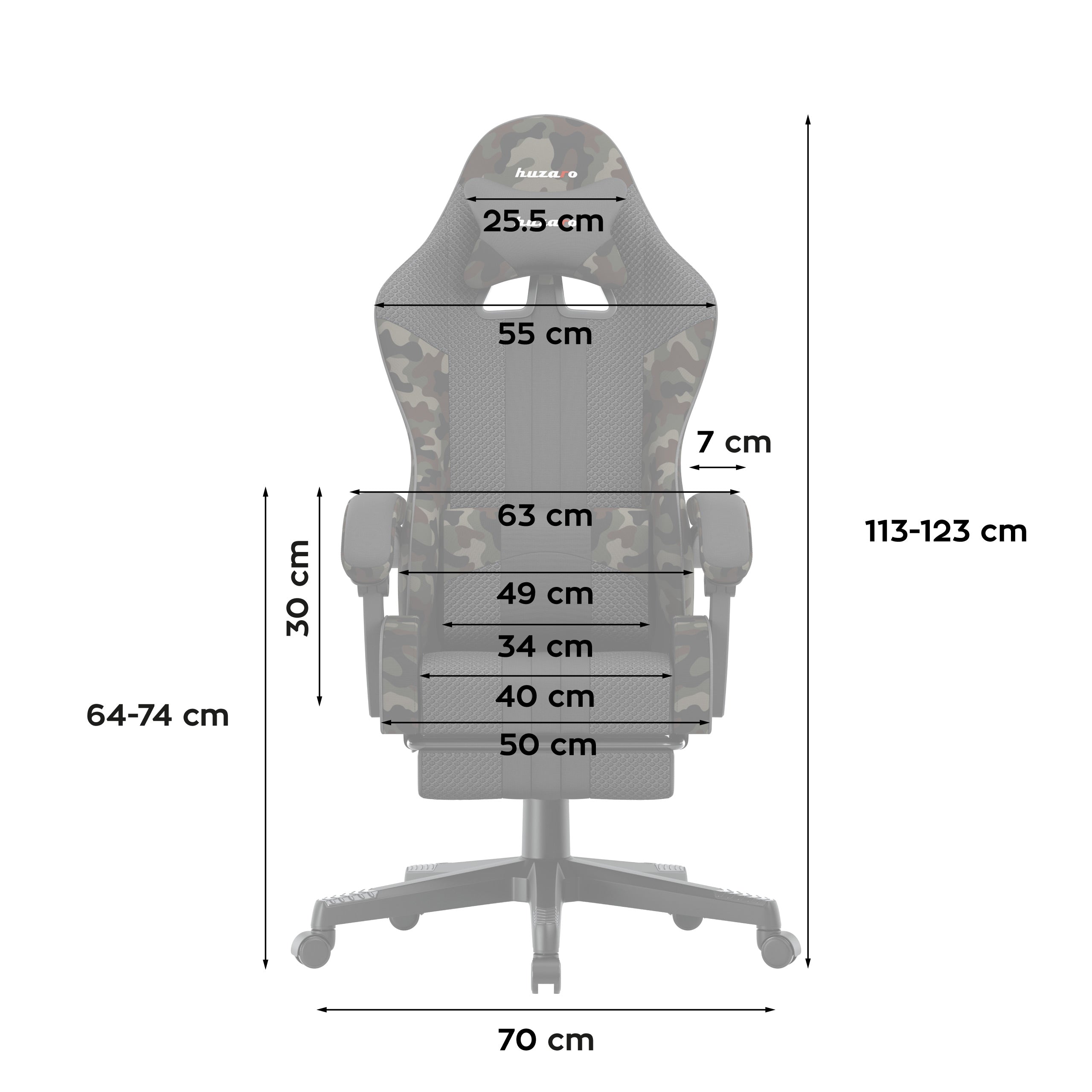 Scaun de gaming Huzaro Force 4.7 Camo Mesh