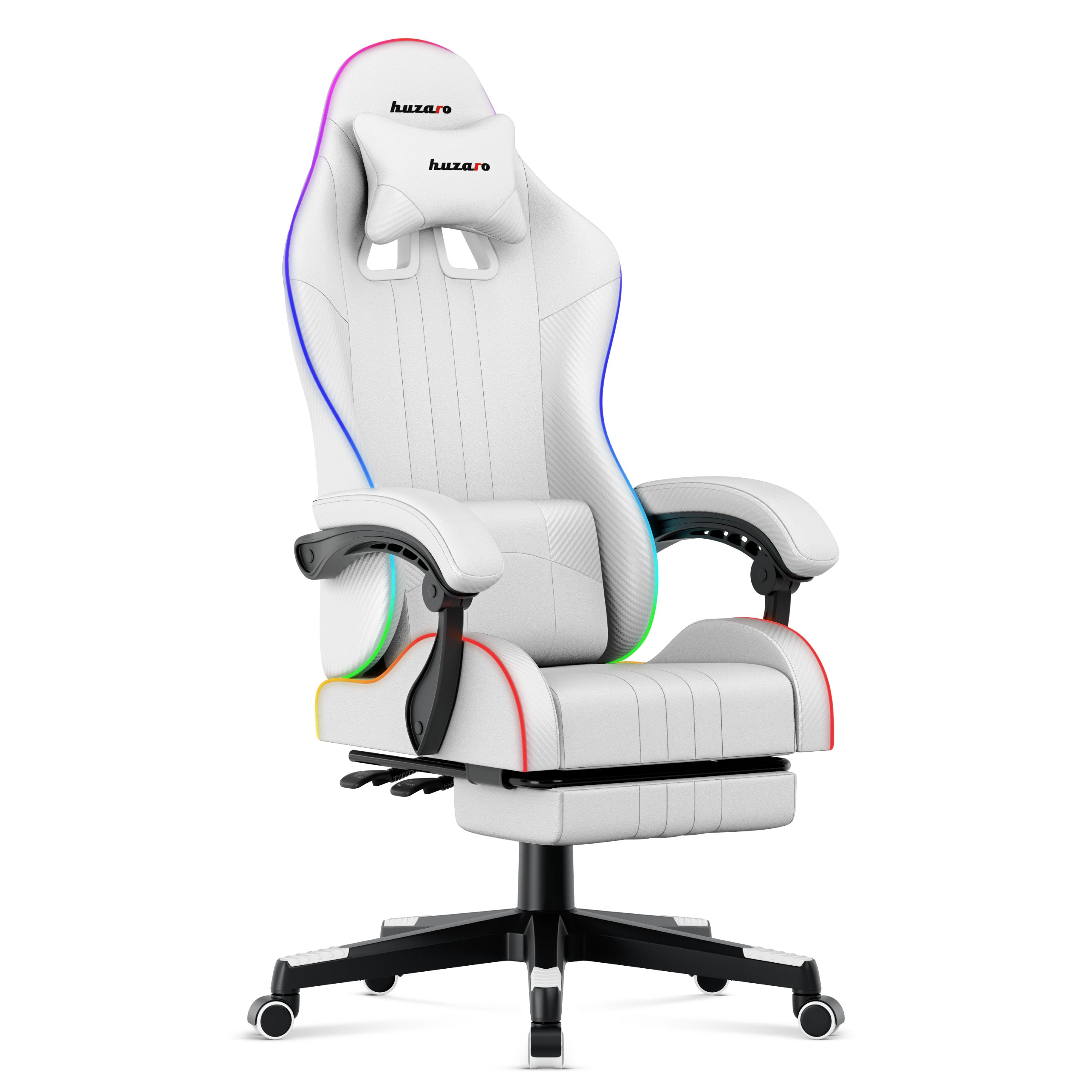 HUZARO Force 4.7 Fotoliu de gaming RGB alb