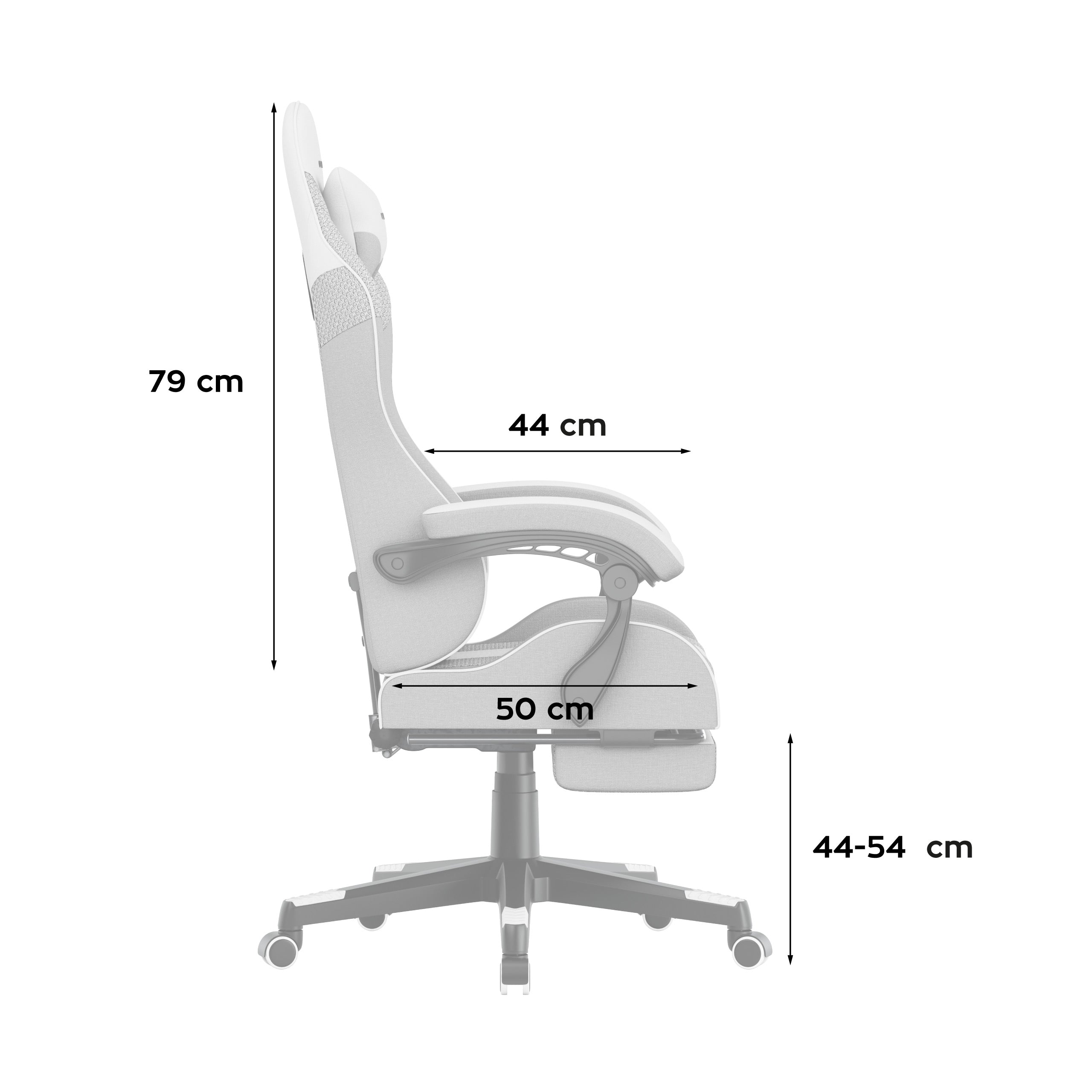 Scaun de gaming HUZARO Force 4.7 White Mesh