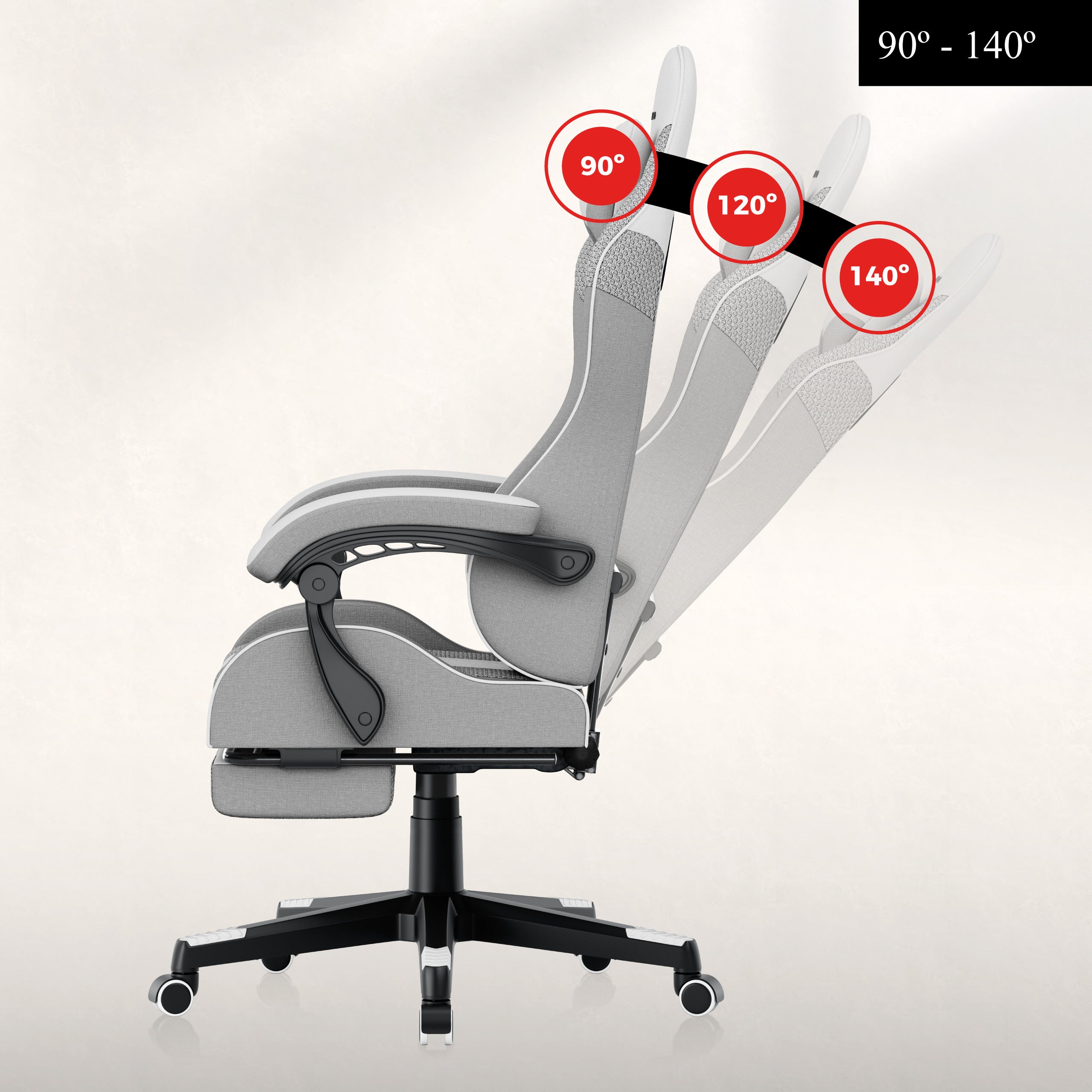 Scaun de gaming HUZARO Force 4.7 White Mesh