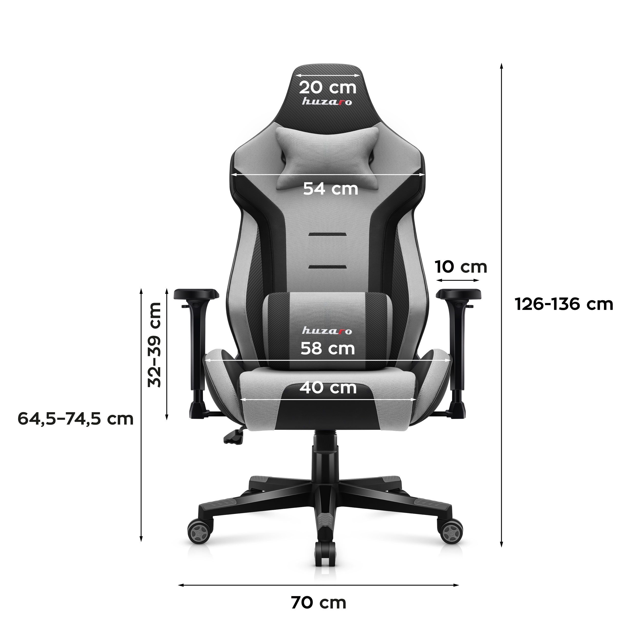 Huzaro FORCE 7.6 Fotoliu de gaming gri