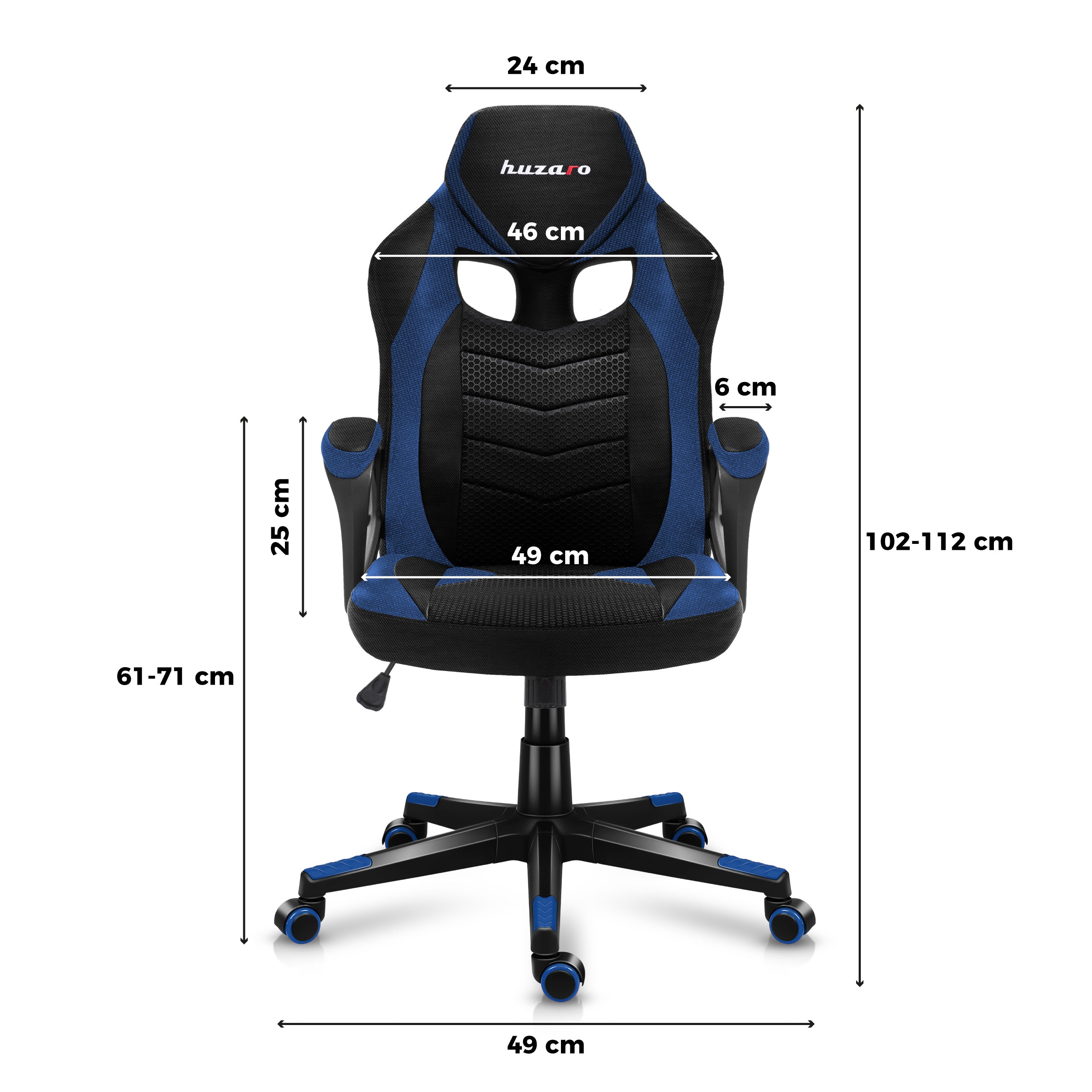 Scaun de gaming HUZARO FORCE 2.5 Blue Mesh