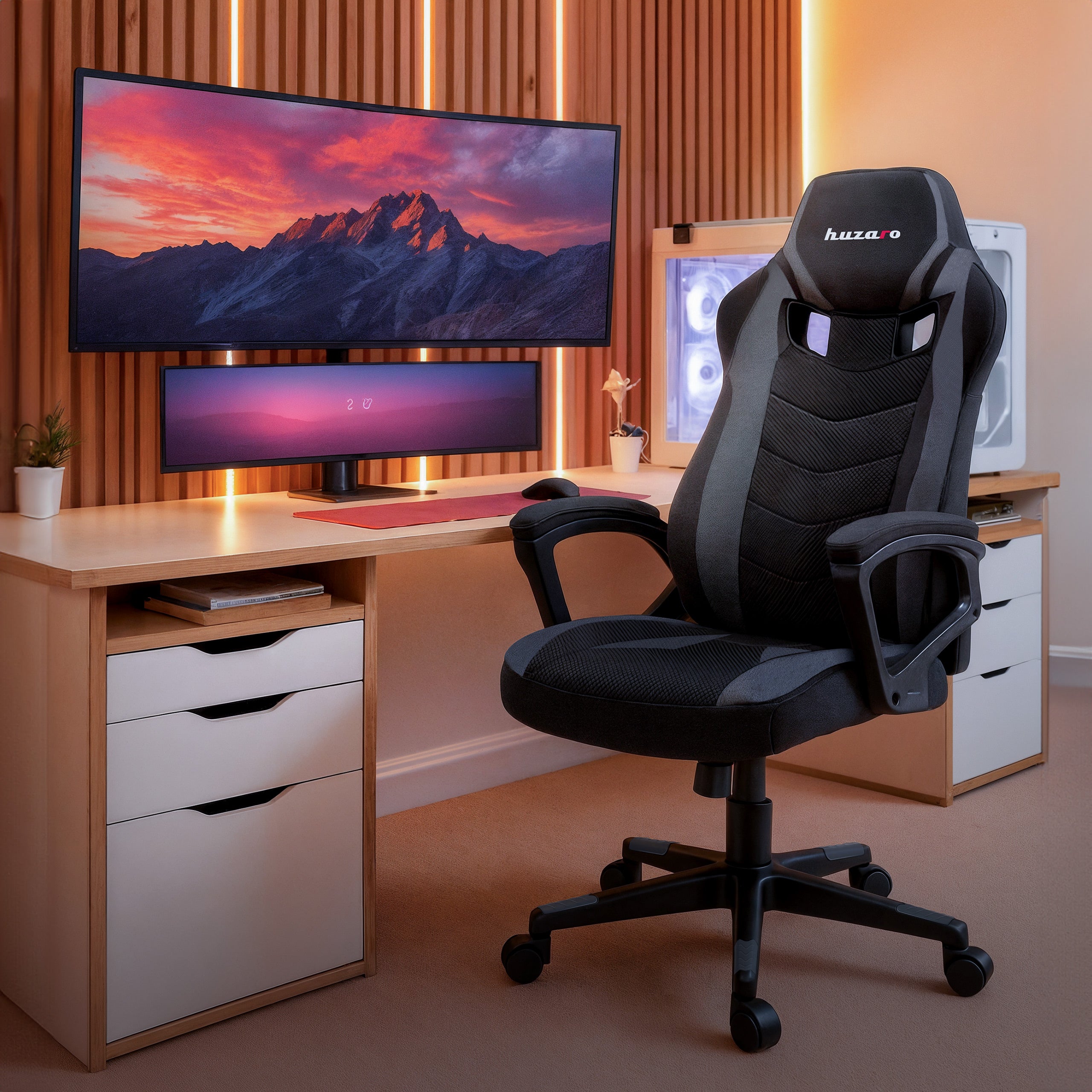 Scaun de gaming Huzaro FORCE 2.5 Grey Mesh
