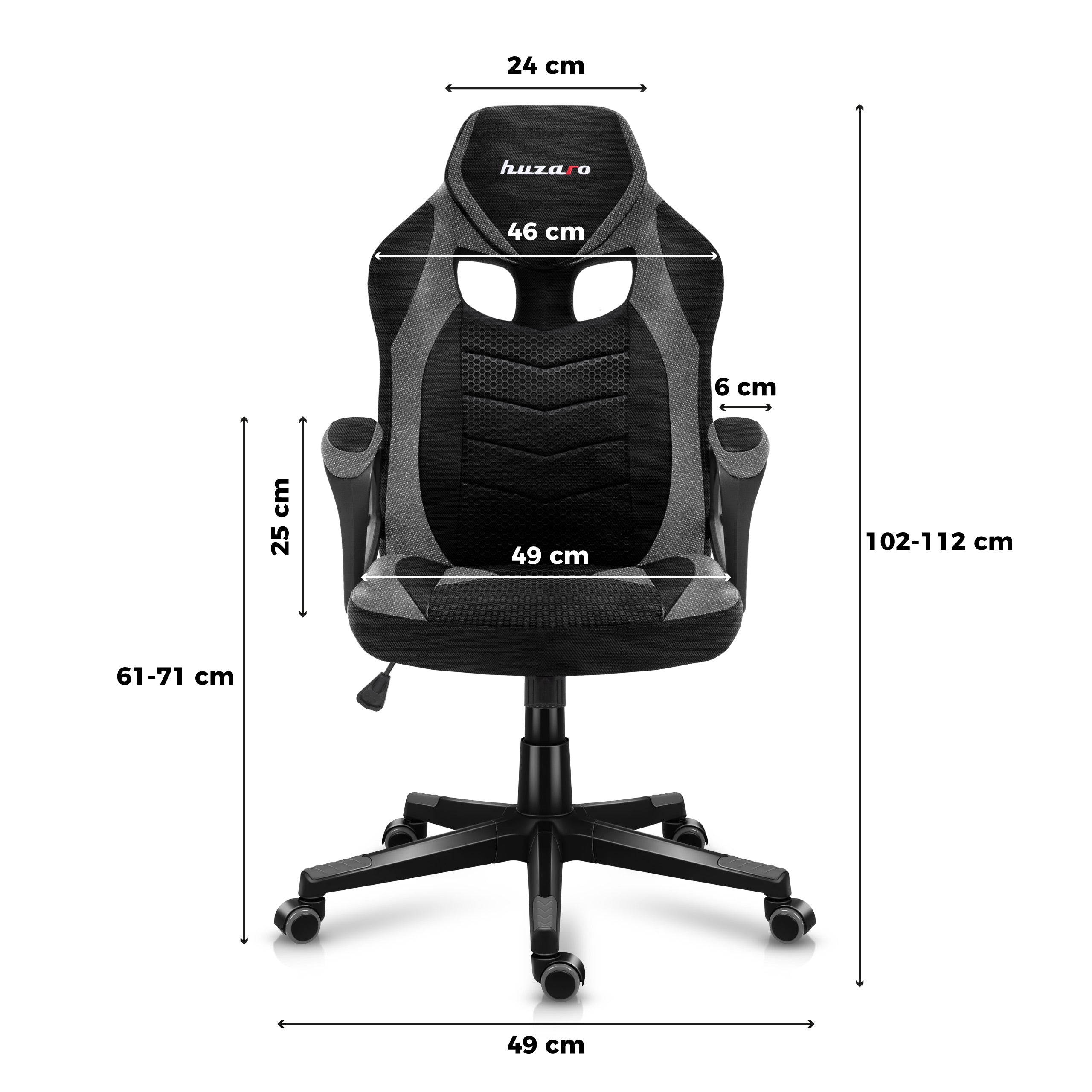 Scaun de gaming Huzaro FORCE 2.5 Grey Mesh