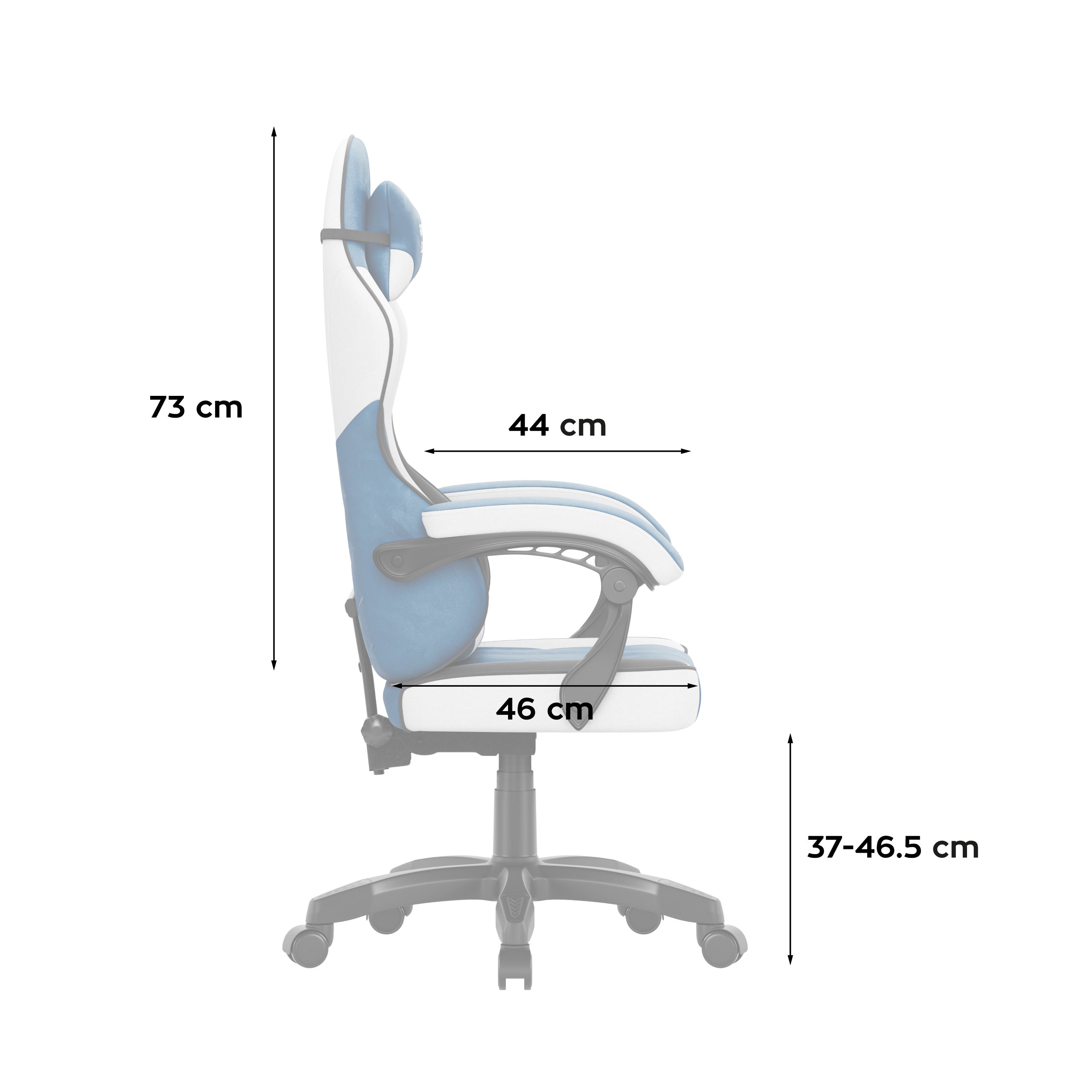 Scaun gaming din catifea Huzaro Force 2.7 Blue