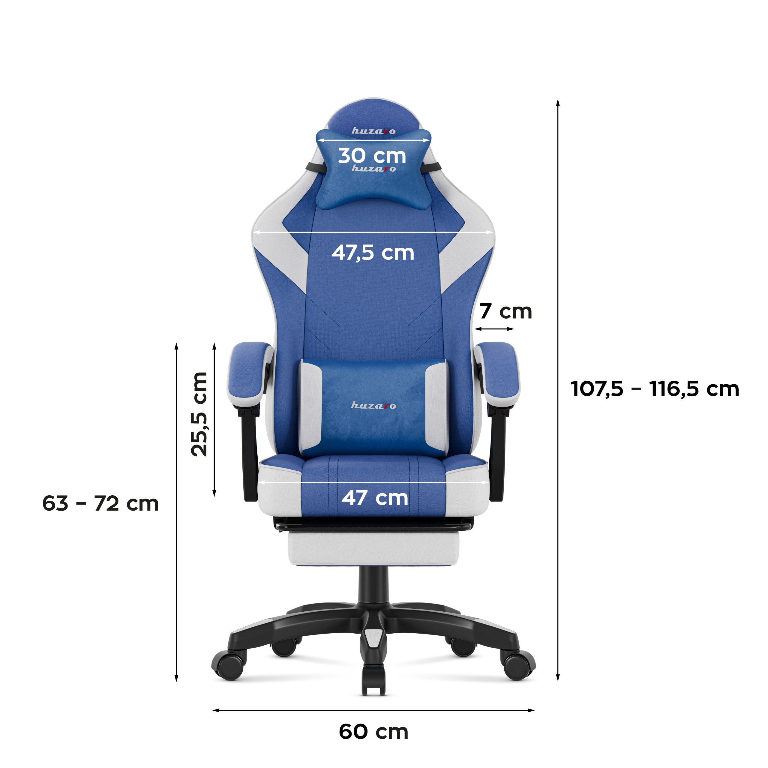 Scaun de gaming Huzaro Force 3.7 Blue