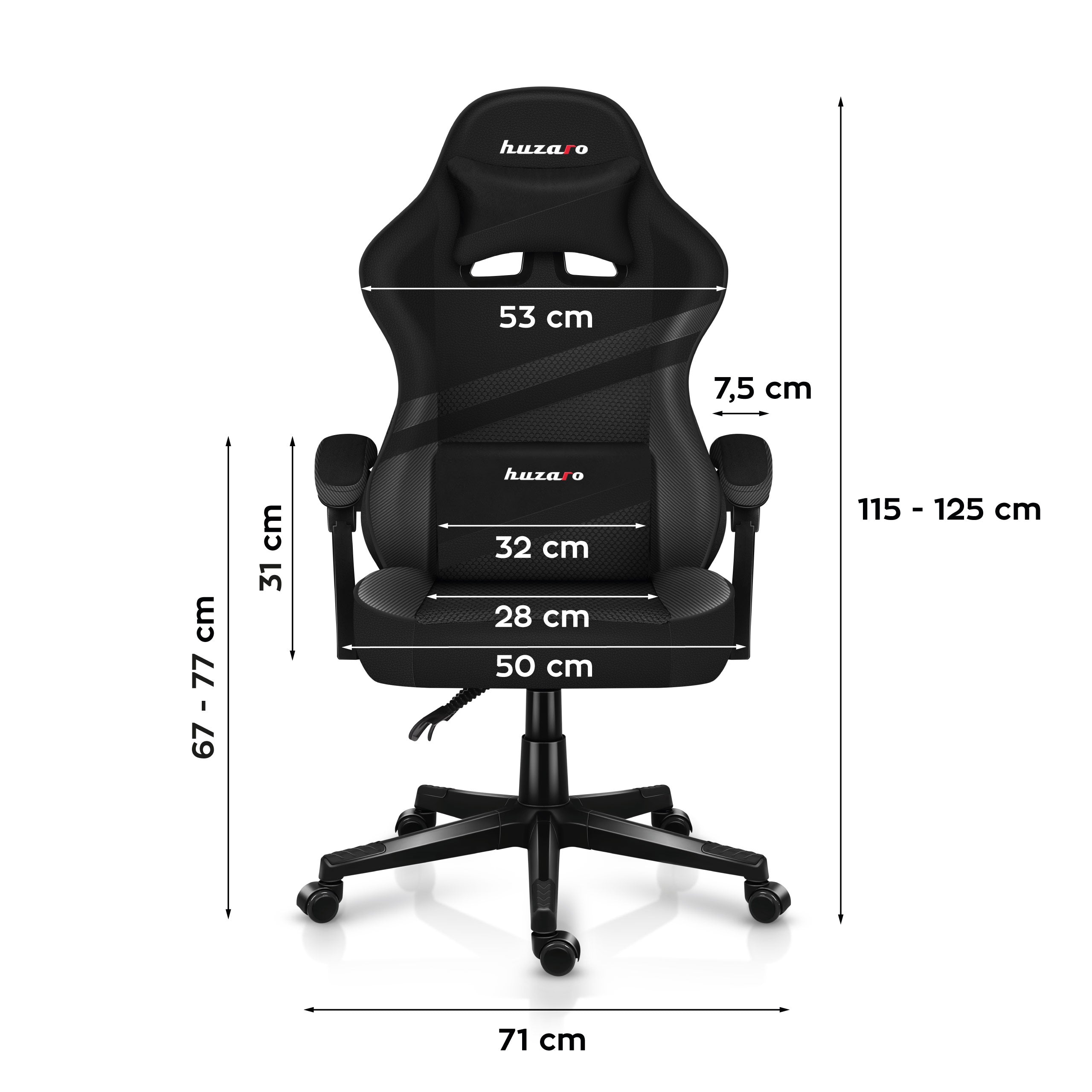 Fotoliu de gaming HUZARO FORCE 4.4 Carbon