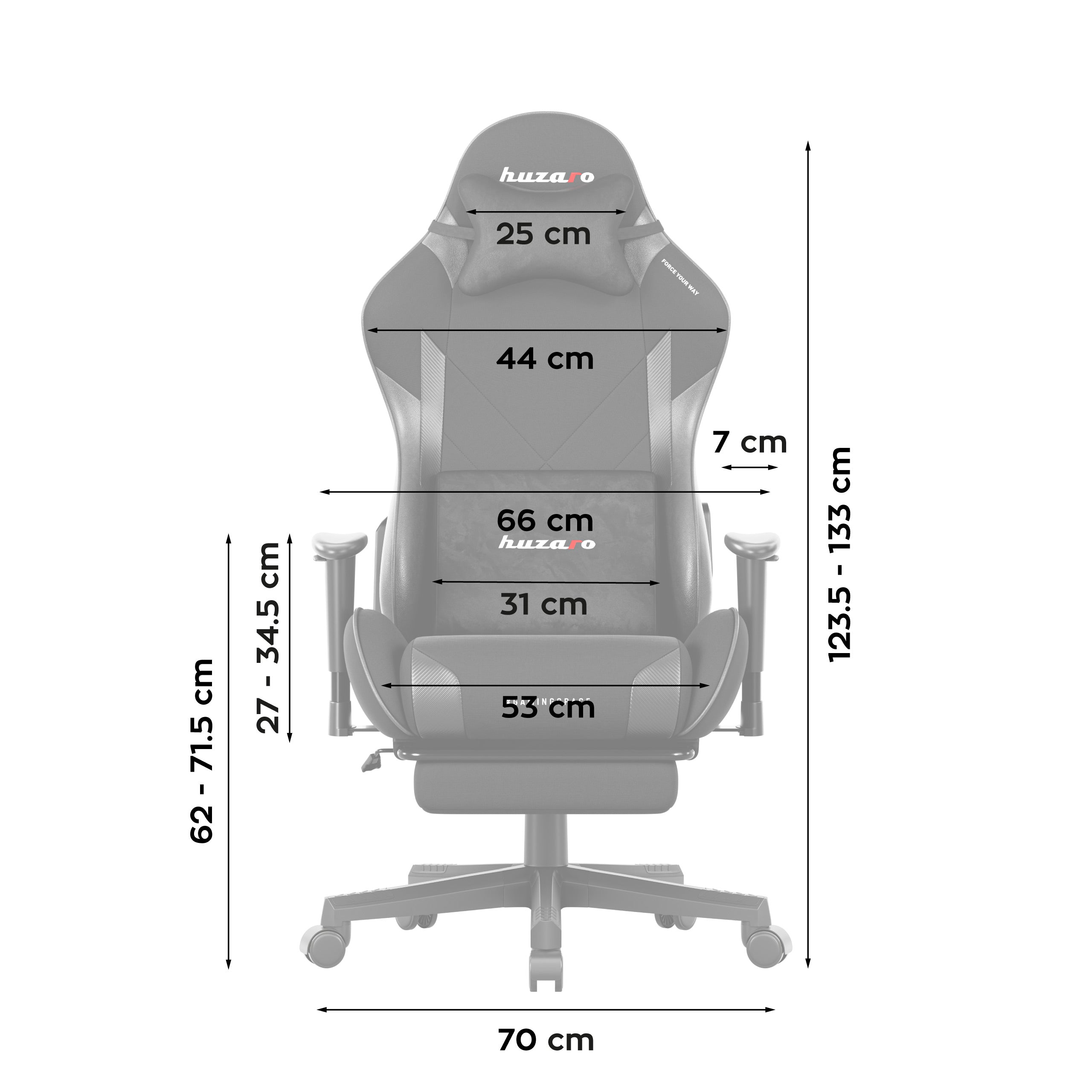 Scaun gaming Huzaro Force 5.7 Negru