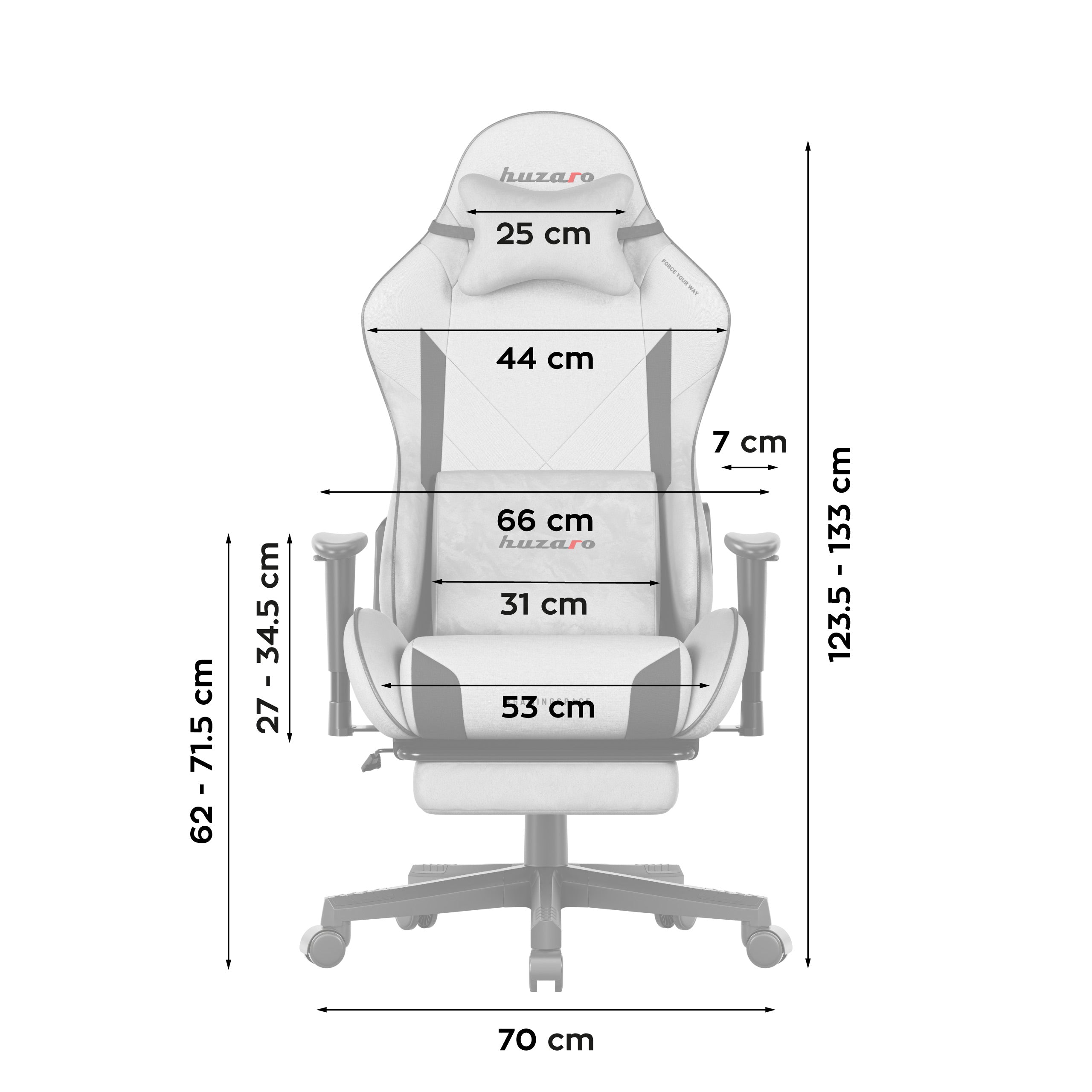 Scaun gaming Huzaro Force 5.7 Gri