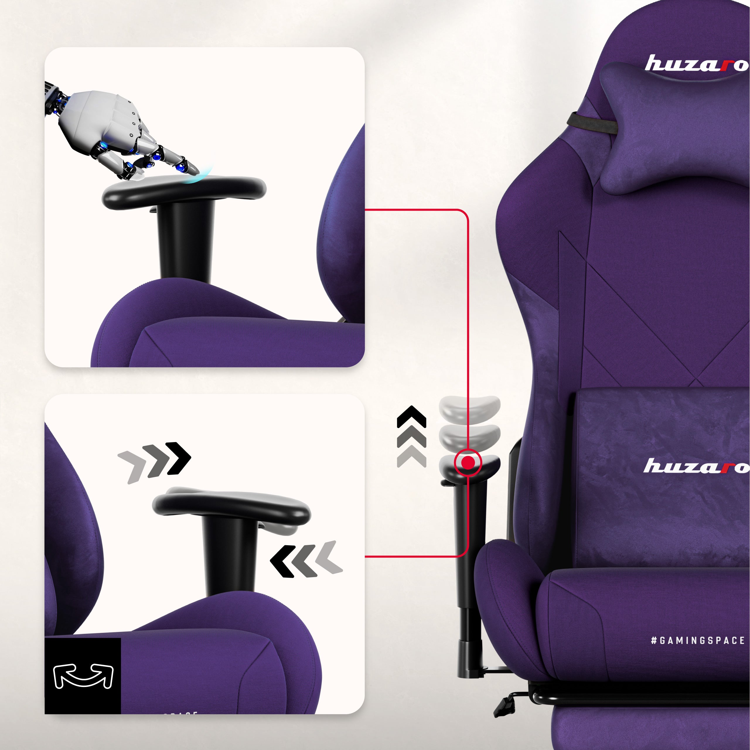 Scaun gaming Huzaro Force 5.7 Violet