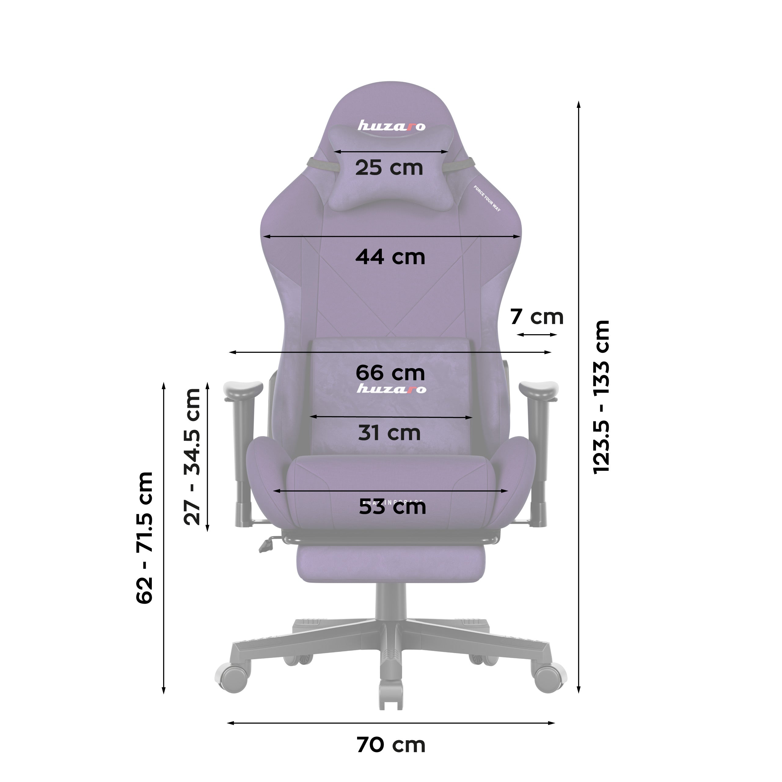 Scaun gaming Huzaro Force 5.7 Violet