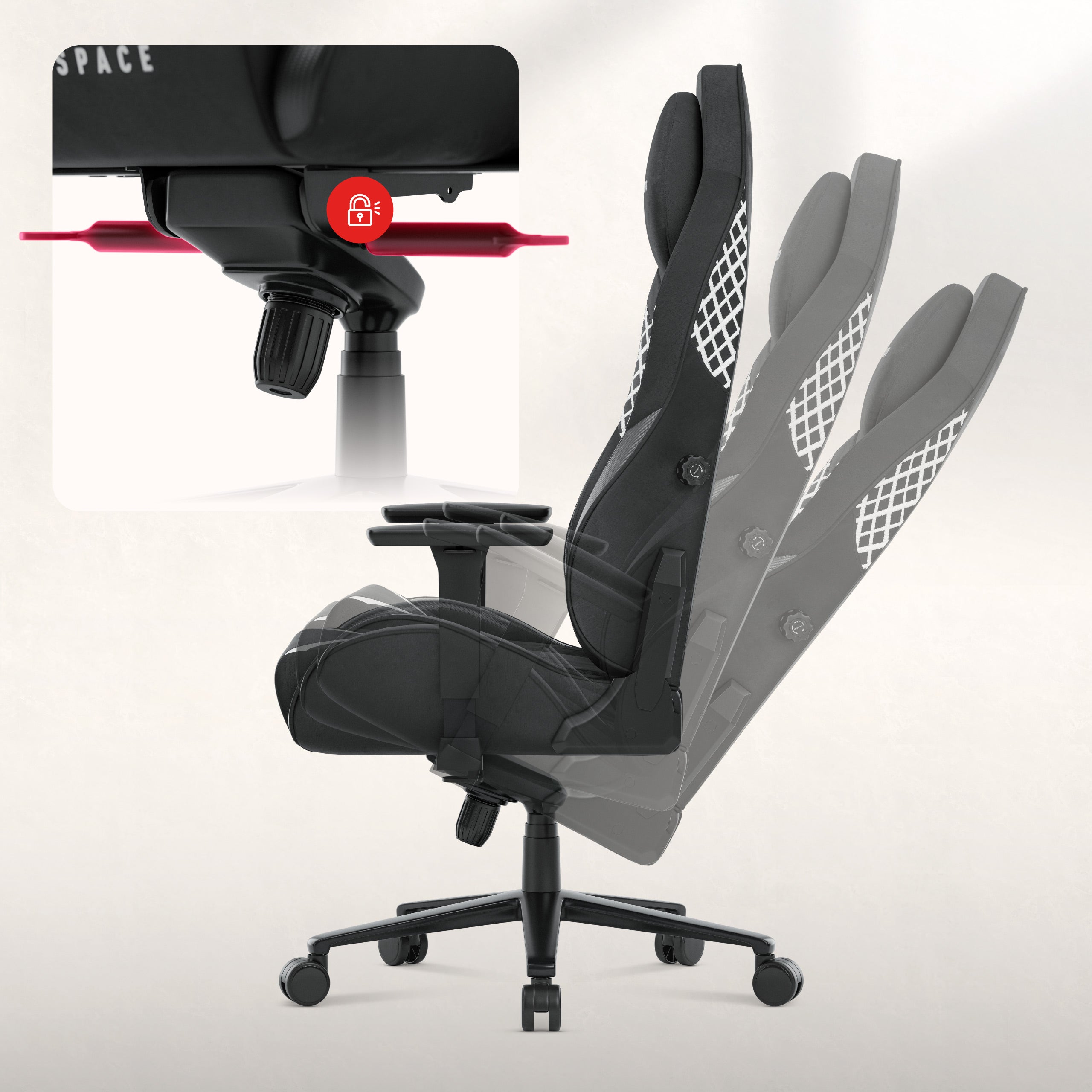 Scaun de gaming din piele de căprioară Huzaro Force 8.3 Carbon Black