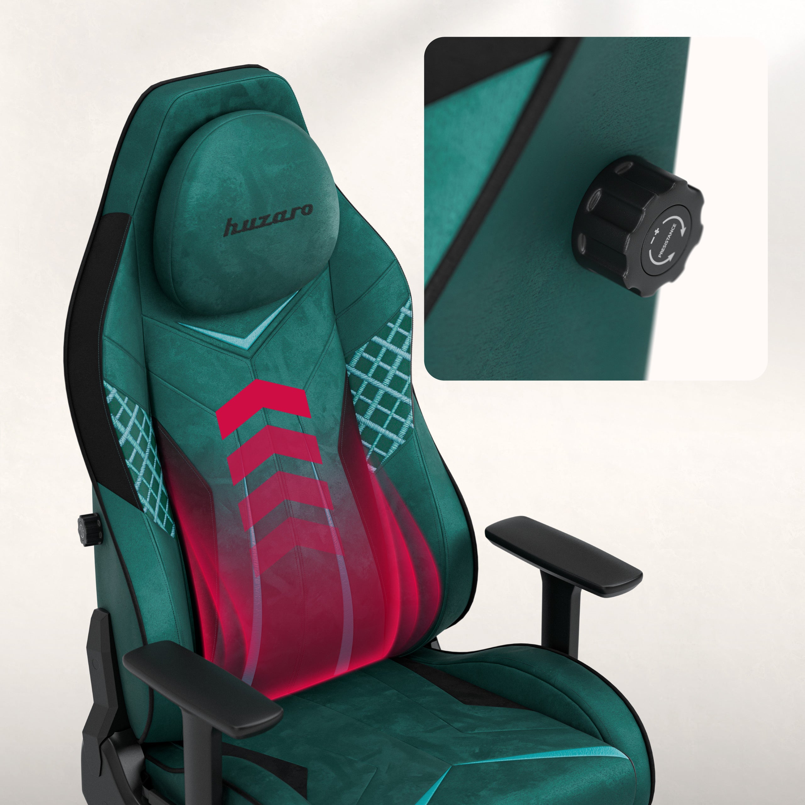 Scaun de gaming din piele de căprioară Huzaro Force 8.3 Green