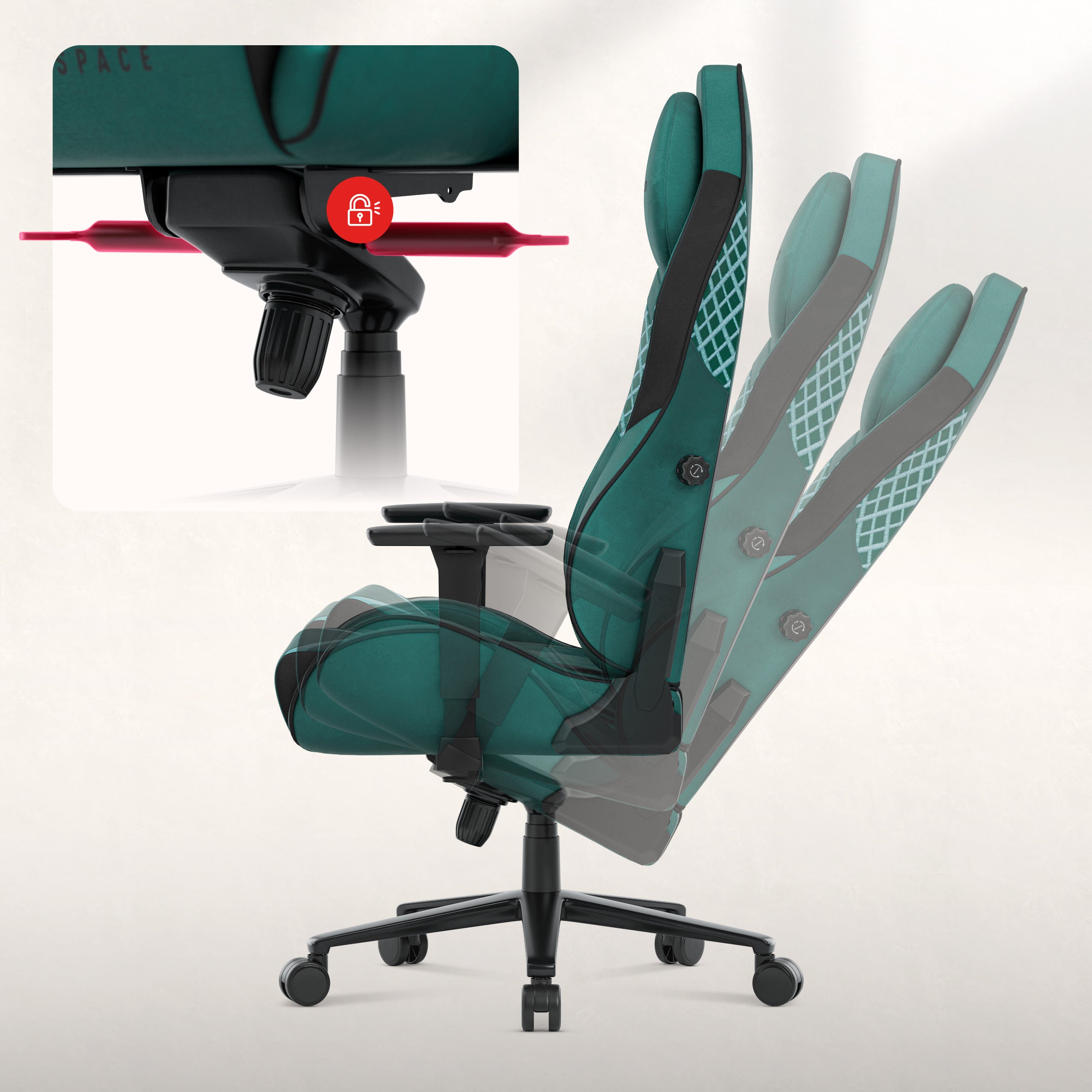Scaun de gaming din piele de căprioară Huzaro Force 8.3 Green
