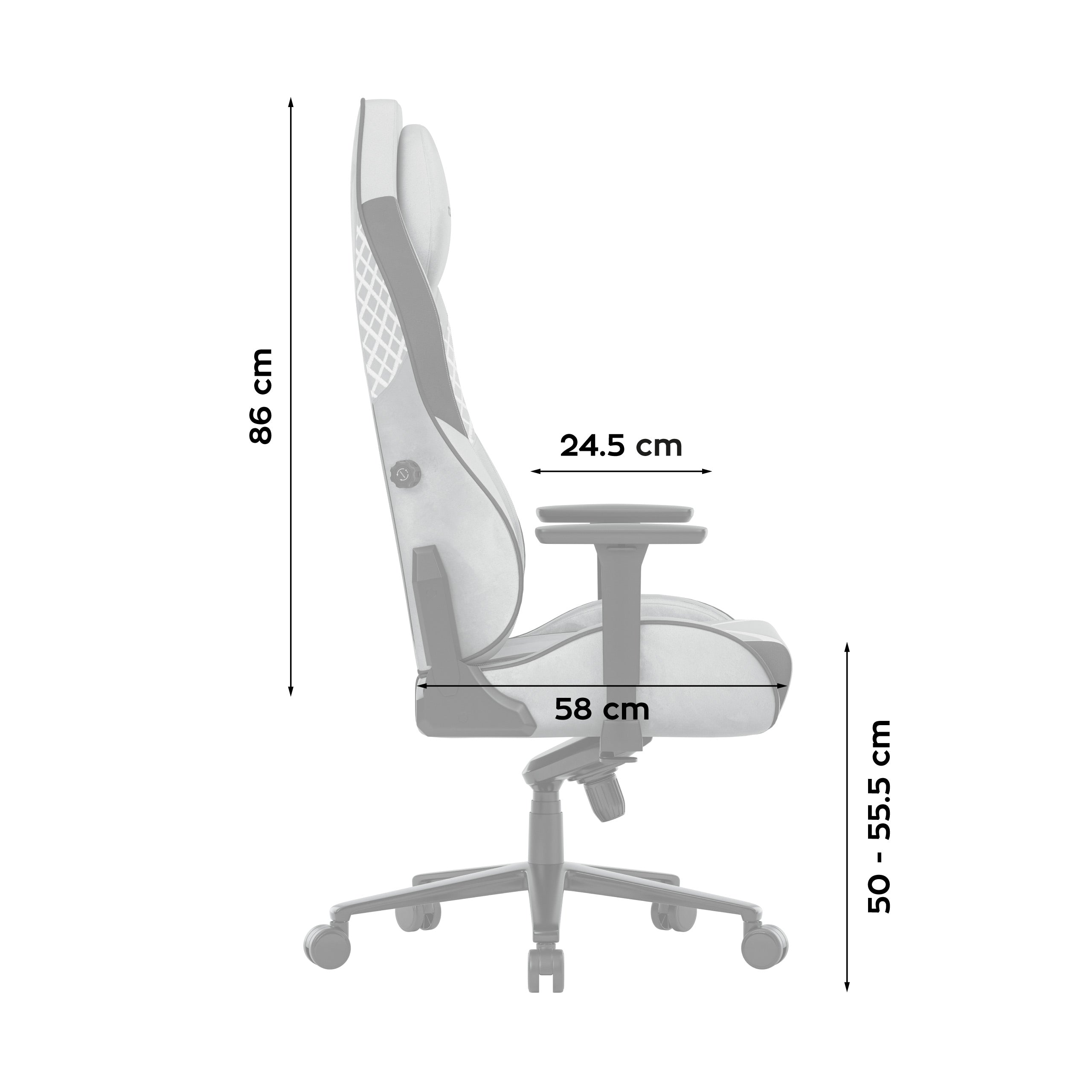Scaun de gaming din piele de căprioară Huzaro Force 8.3 Grey