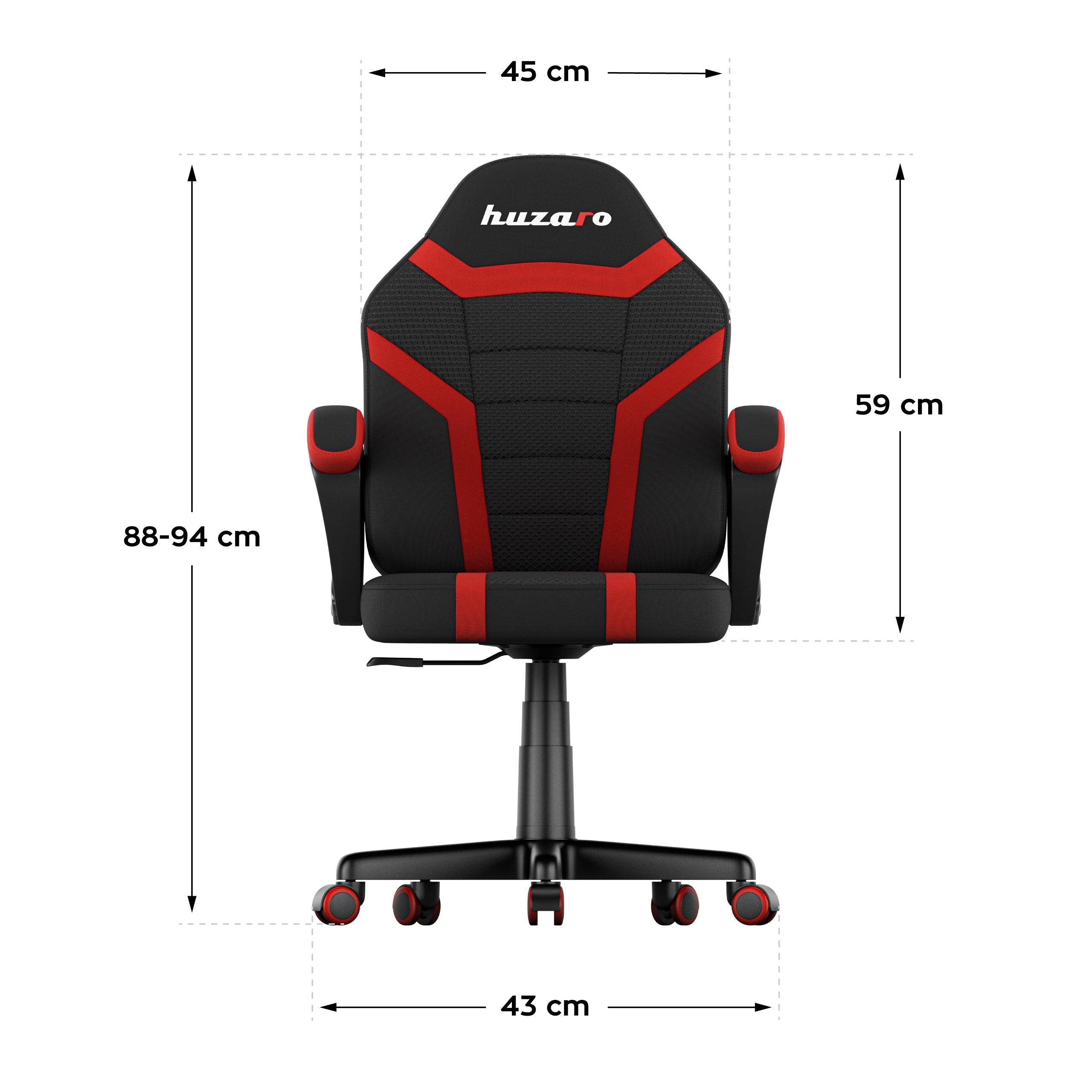 Scaun de gaming pentru copii HUZARO RANGER 1.0 Red Mesh