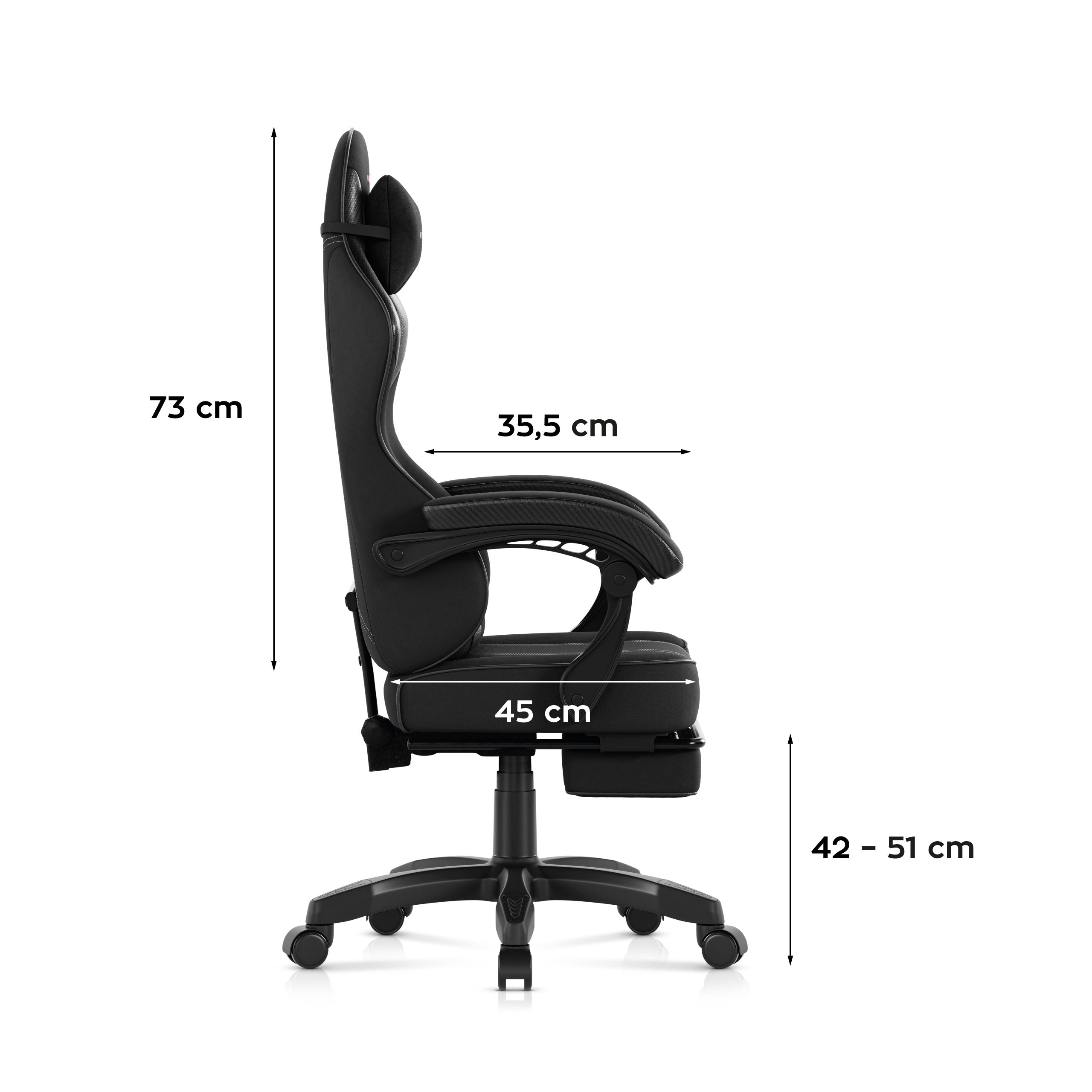 Scaun de gaming Huzaro Force 3.7 Carbon Black