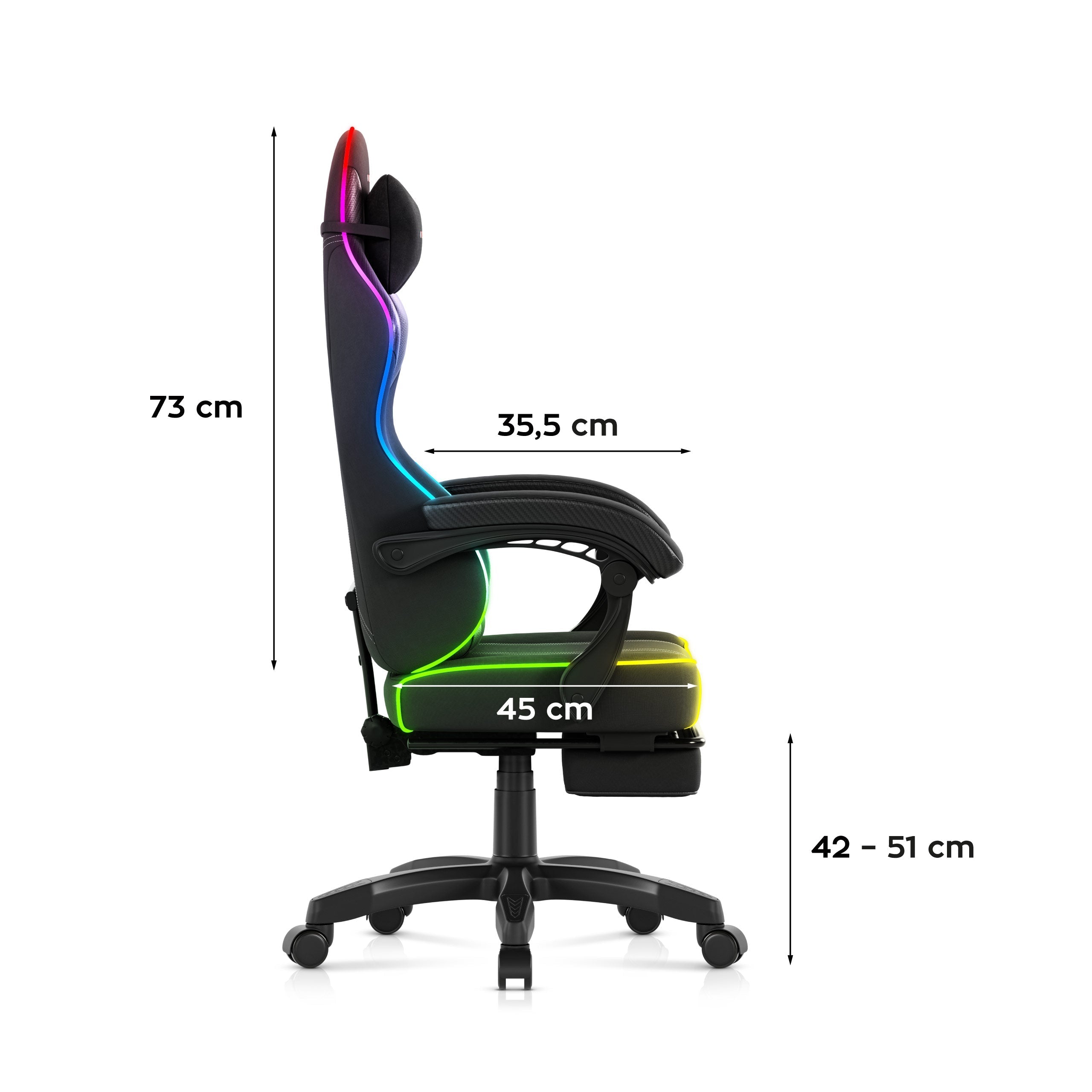 Scaun de gaming Huzaro Force 3.7 RGB Black