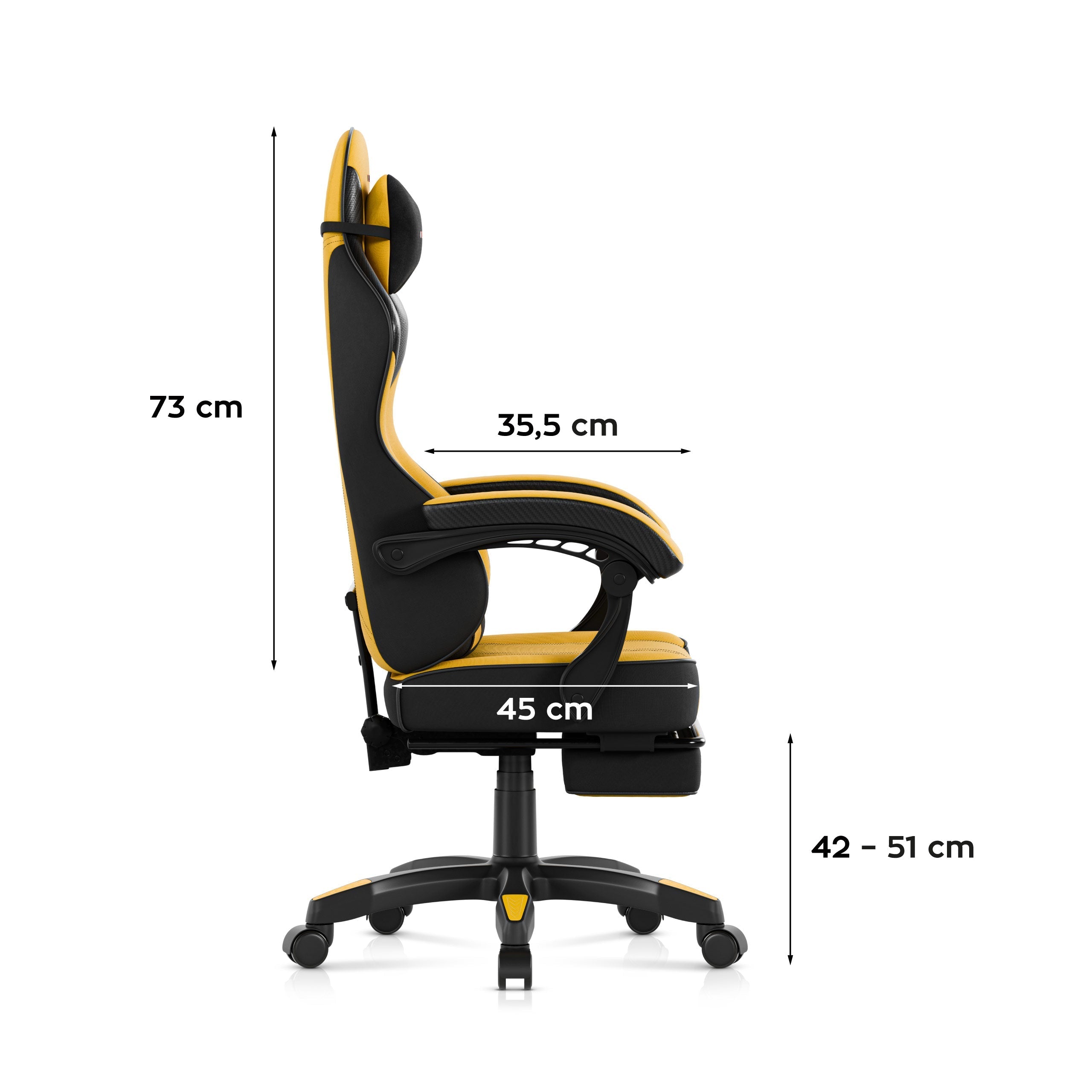 Scaun de gaming Huzaro Force 3.7 Galben